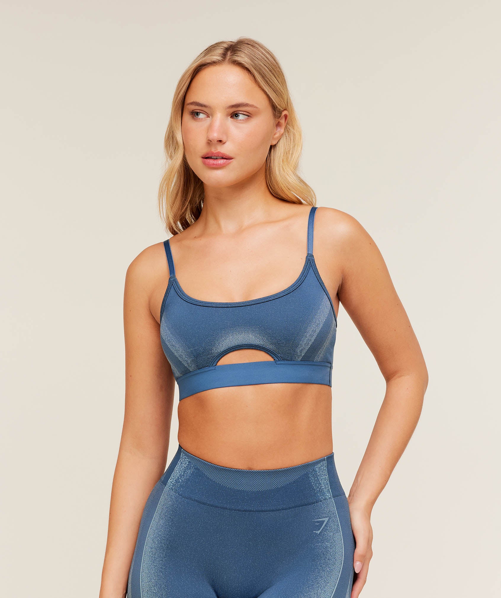 Gymshark Charge Seamless Sports Bra - Compound Blue/Bench Blue