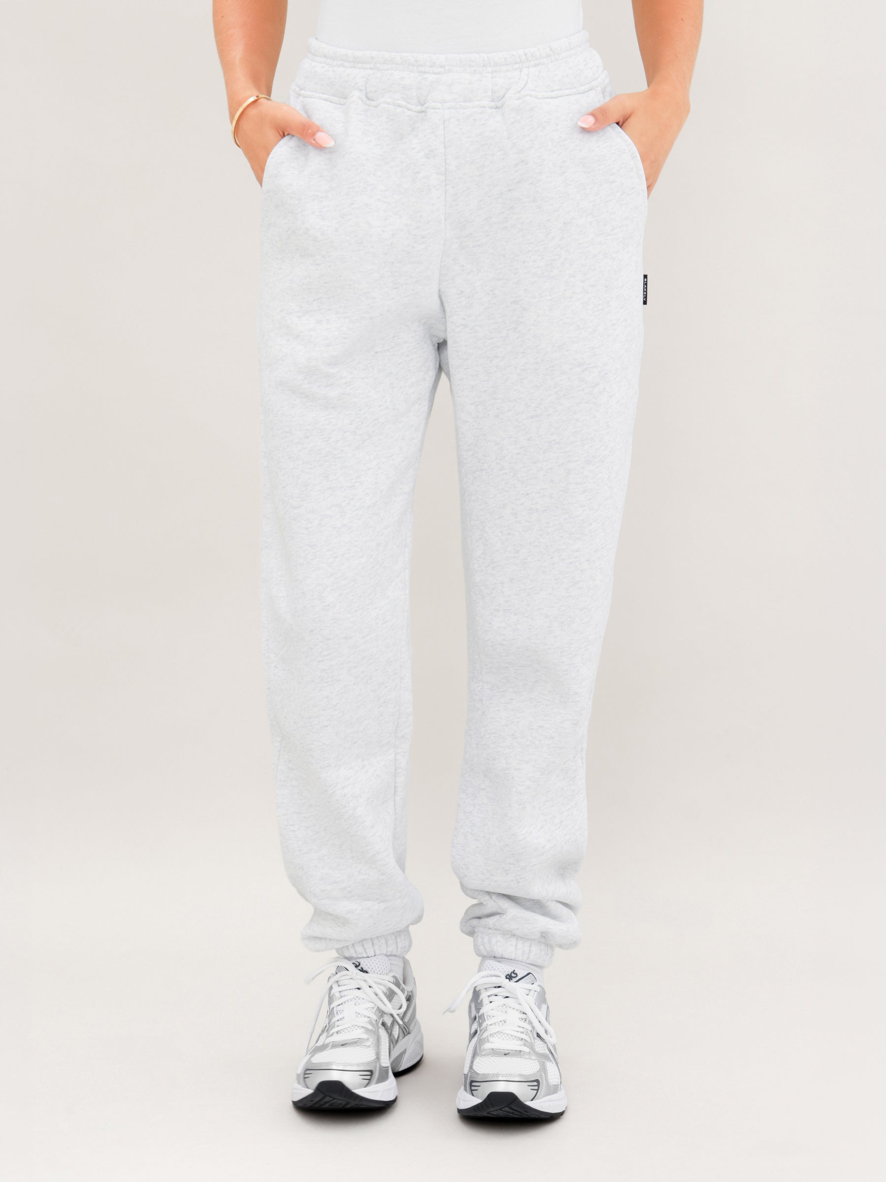 Isabel Cuffed Sweatpants - Marl White