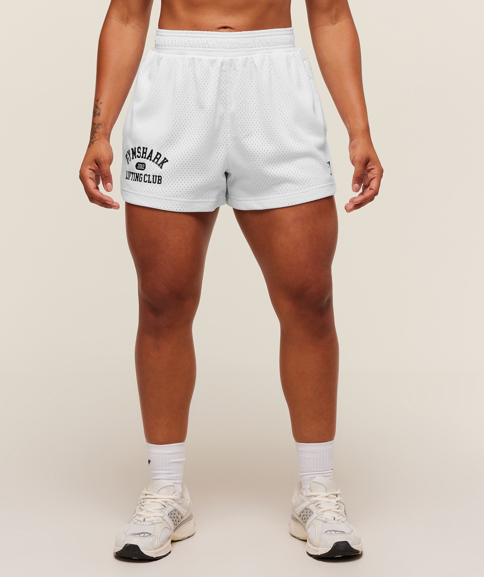 Gymshark Lifting Club Mesh Shorts - White