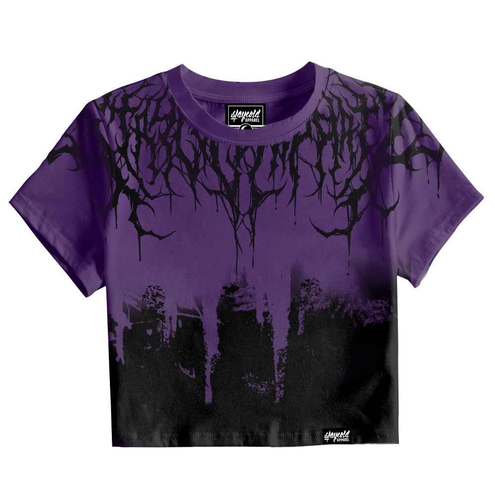 Reign Of Blood (Purple) - Crop T-Shirt (200GSM)