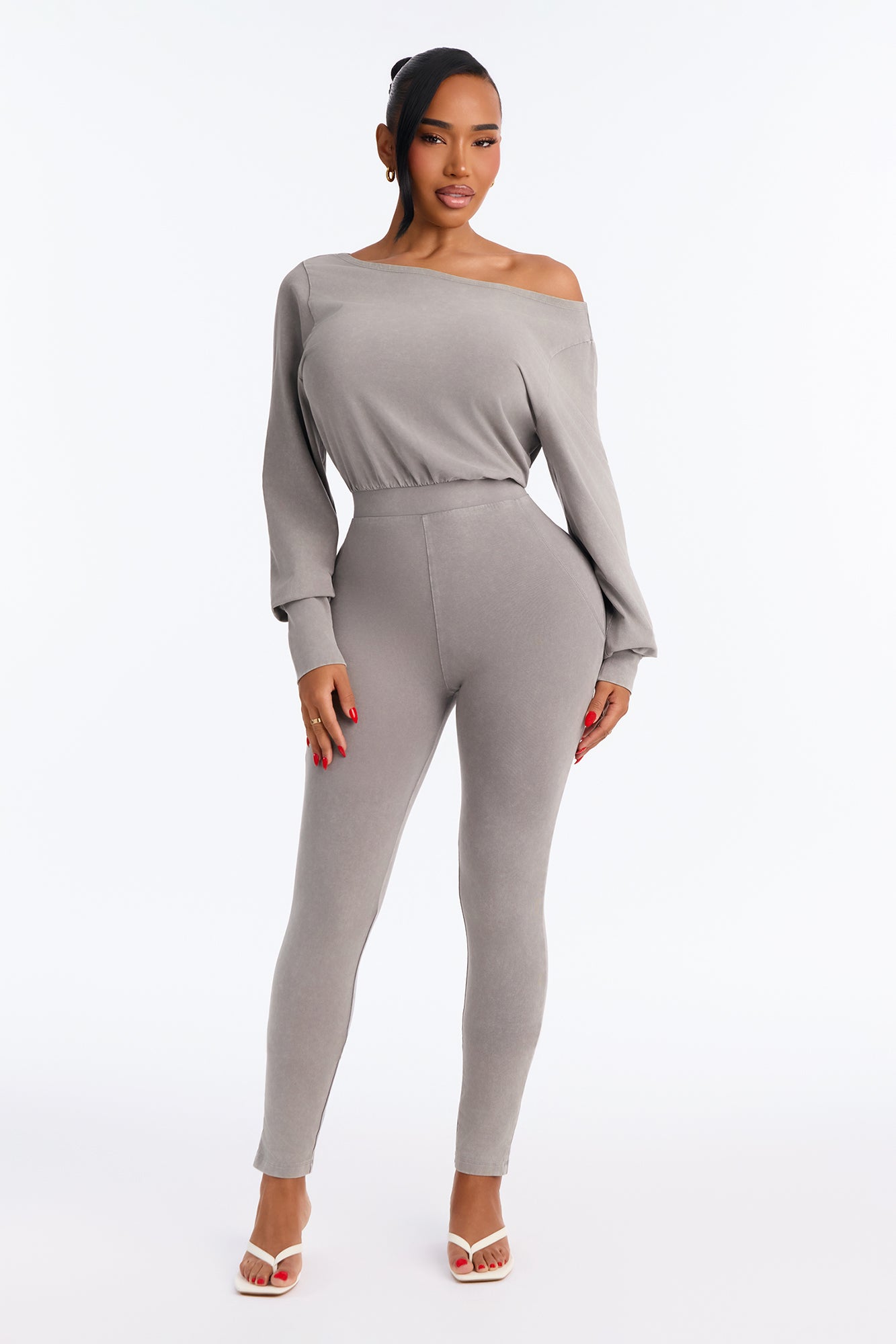 Sunday State Of Mind Washed Jumpsuit - Grey