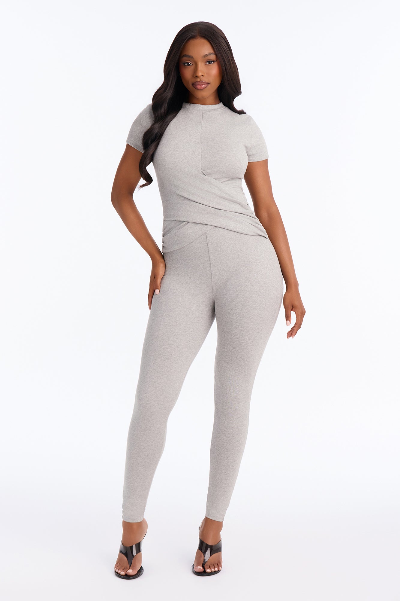 Alessandra Skinny Leg Jumpsuit - Grey