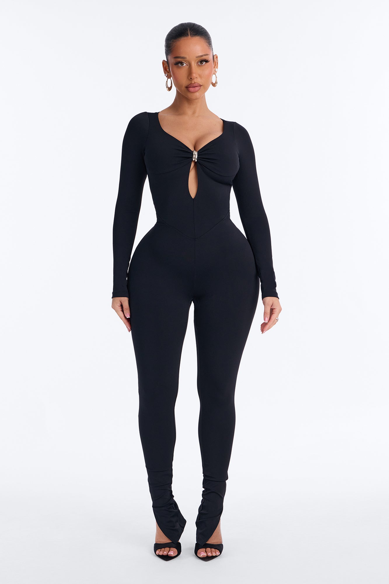 Be Ready At Eight Jumpsuit - Black
