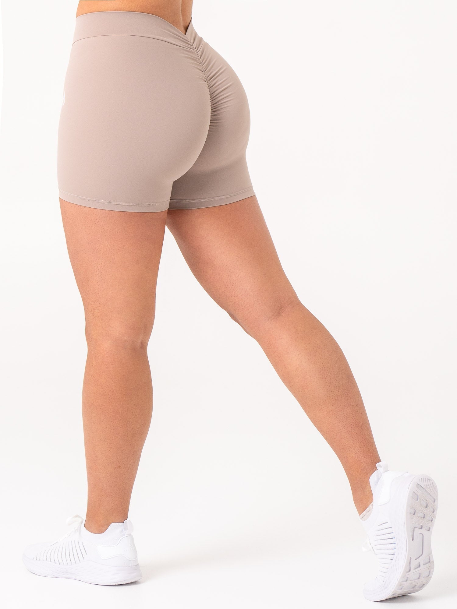 NKD V Scrunch Shorts - Taupe