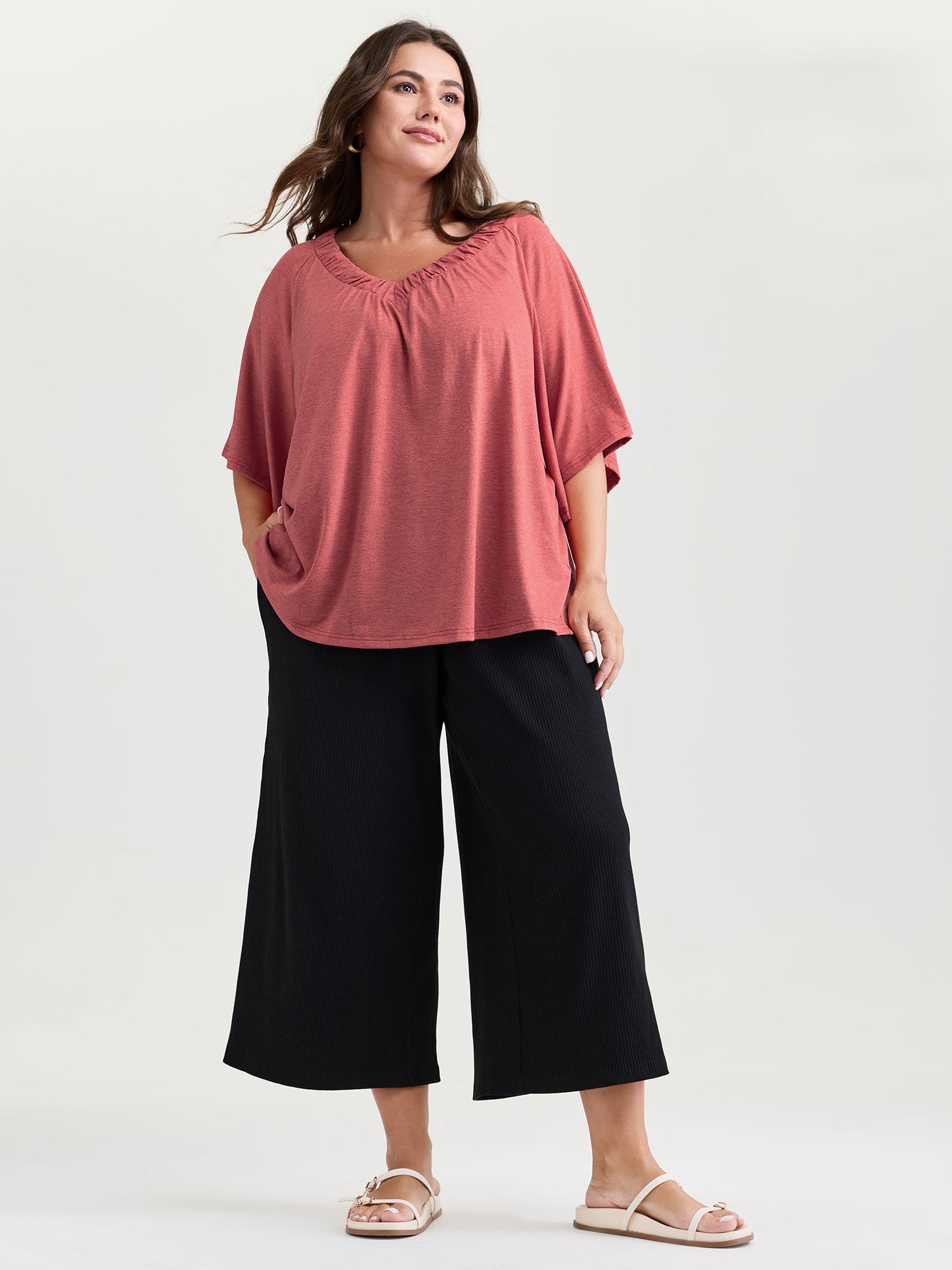 Supersoft Bust-Friendly Flowy Plain Top
