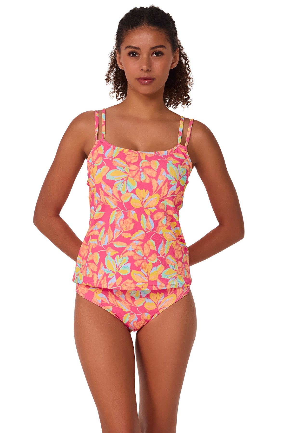 Sunsets Magic Hour Crepe Taylor Tankini Top