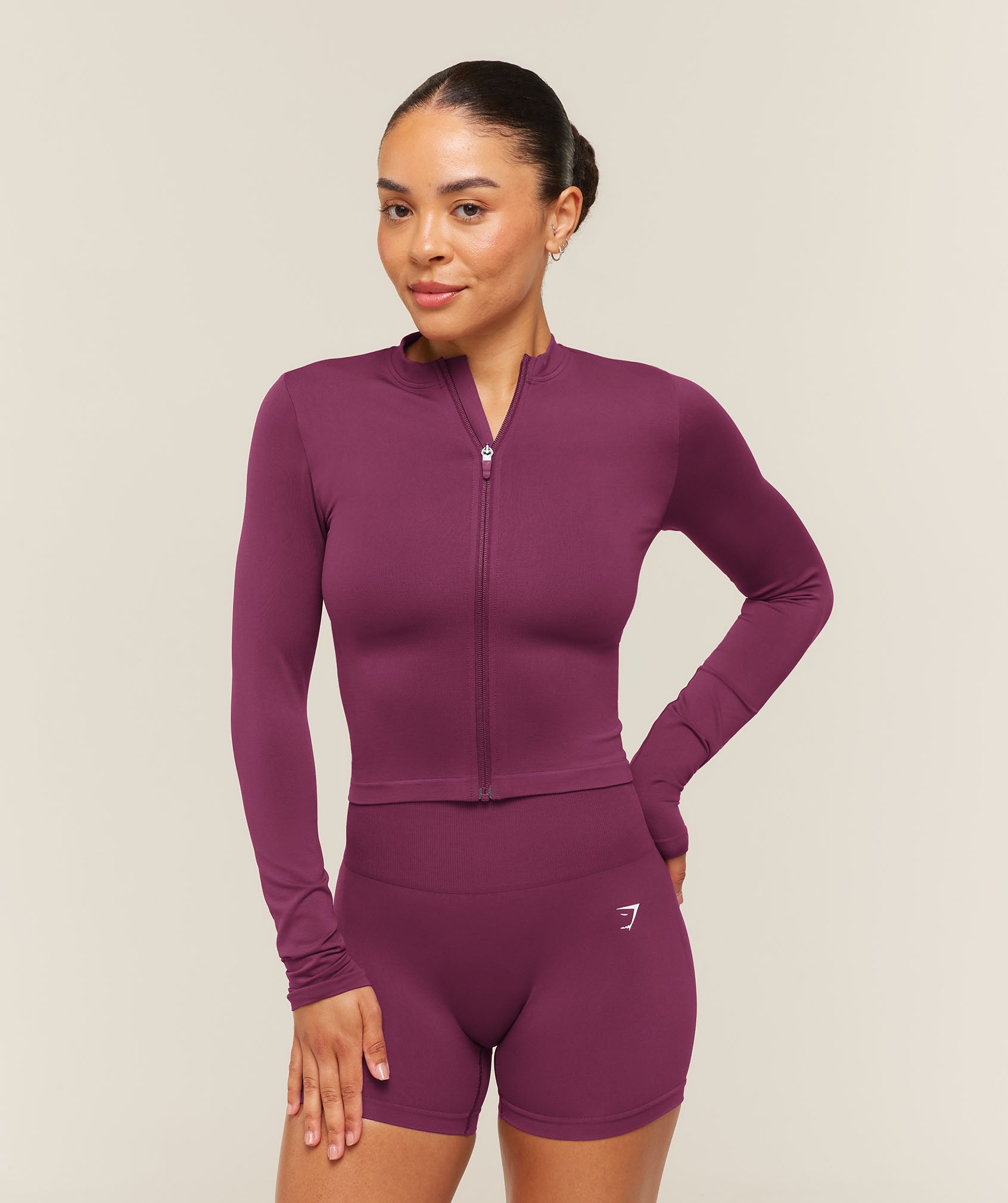 Gymshark Everyday Seamless Zip Tracktop - Strength Pink