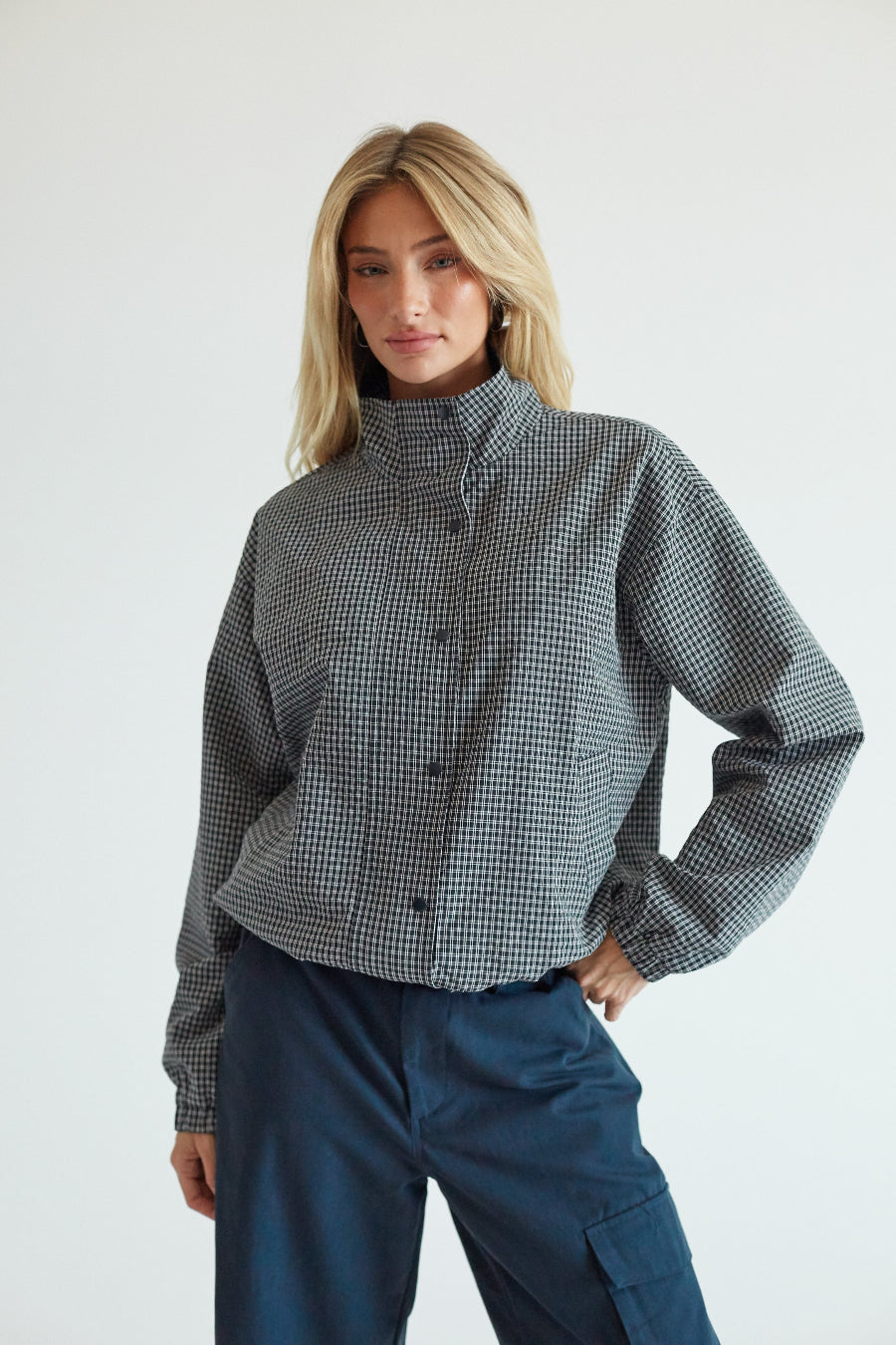 Avani Plaid Bomber Jacket