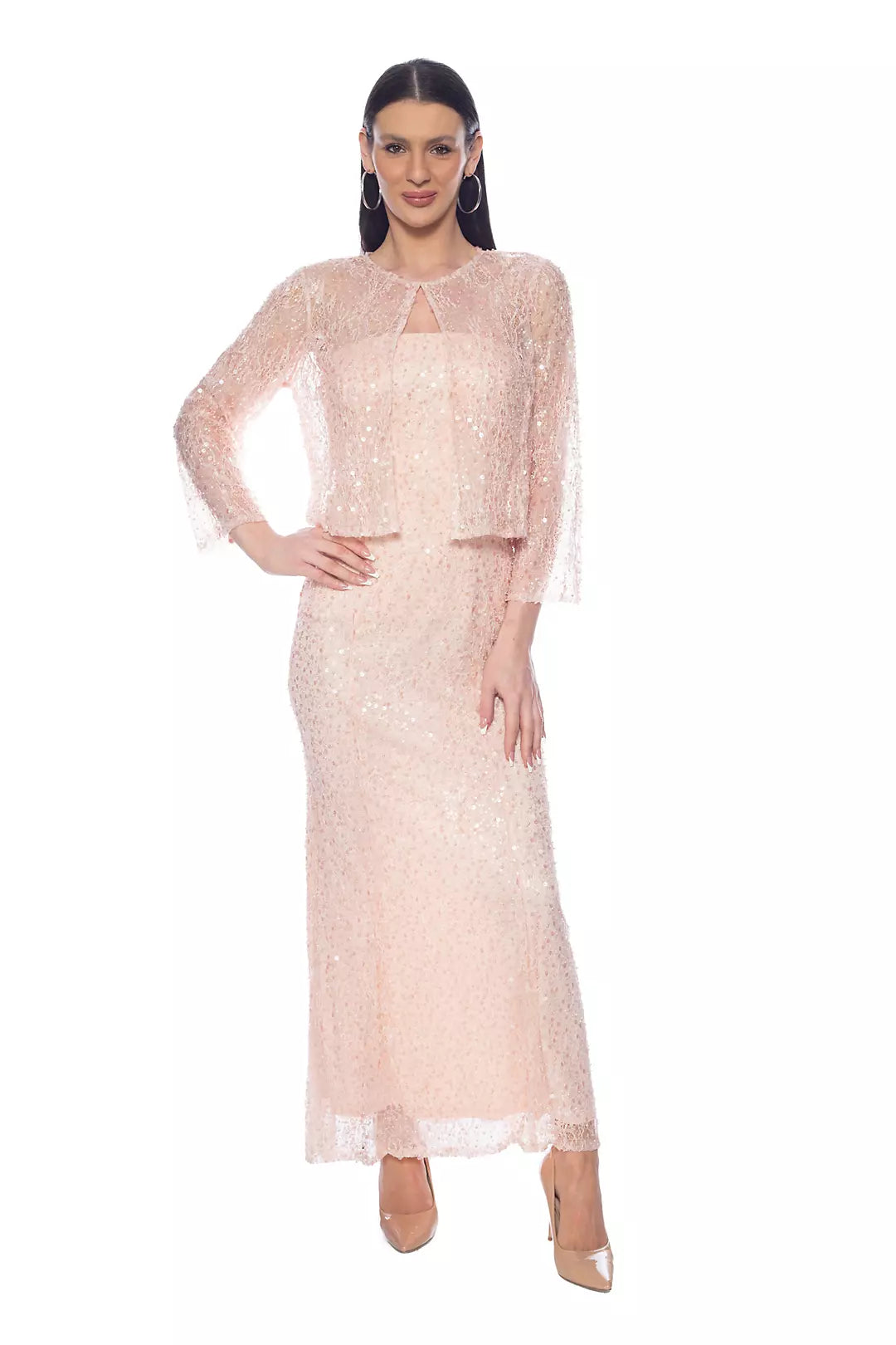 Pearl Beaded Sheath with Matching Jacket