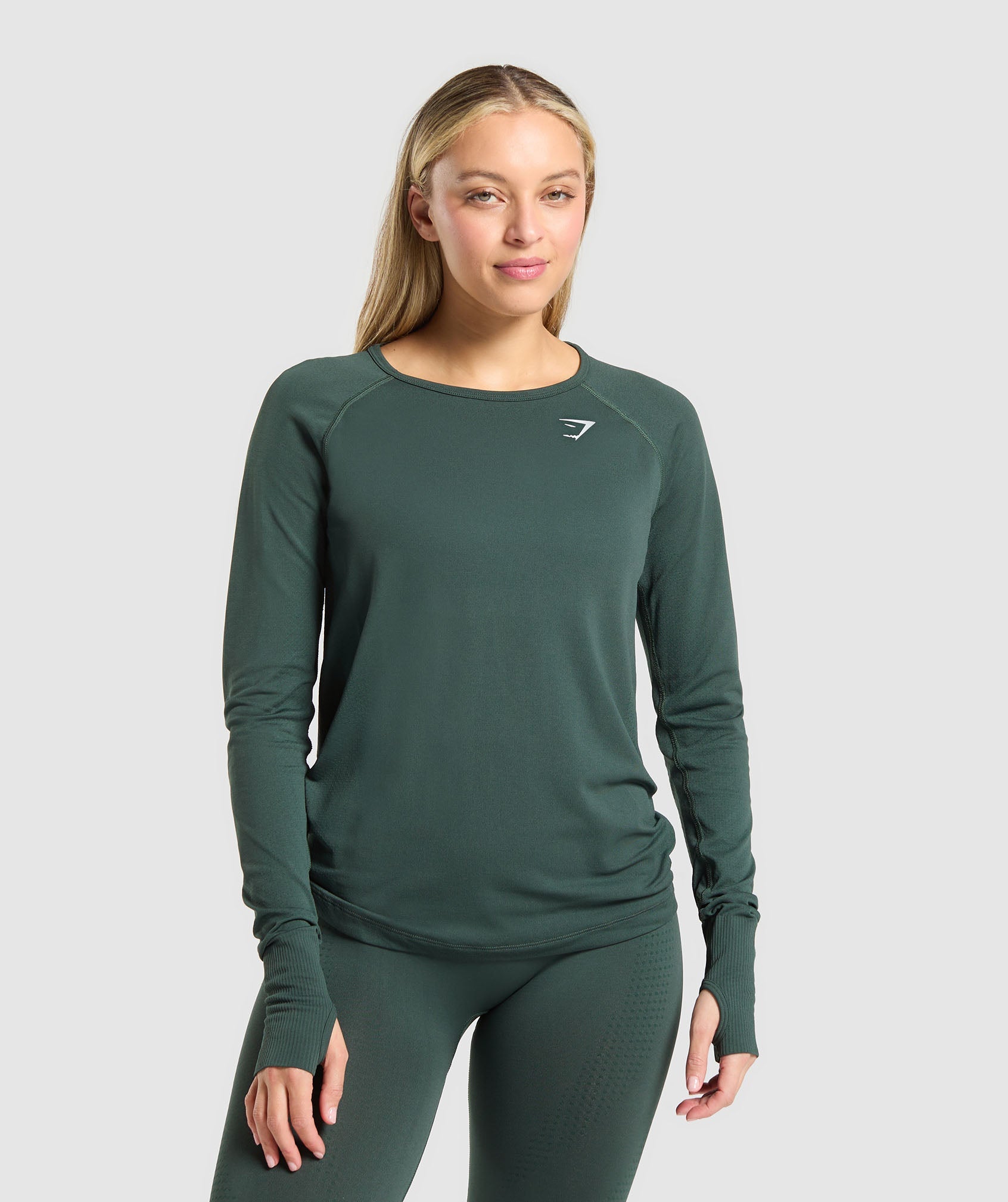 Gymshark Vital Seamless 2.0 Light Long Sleeve Top - Green