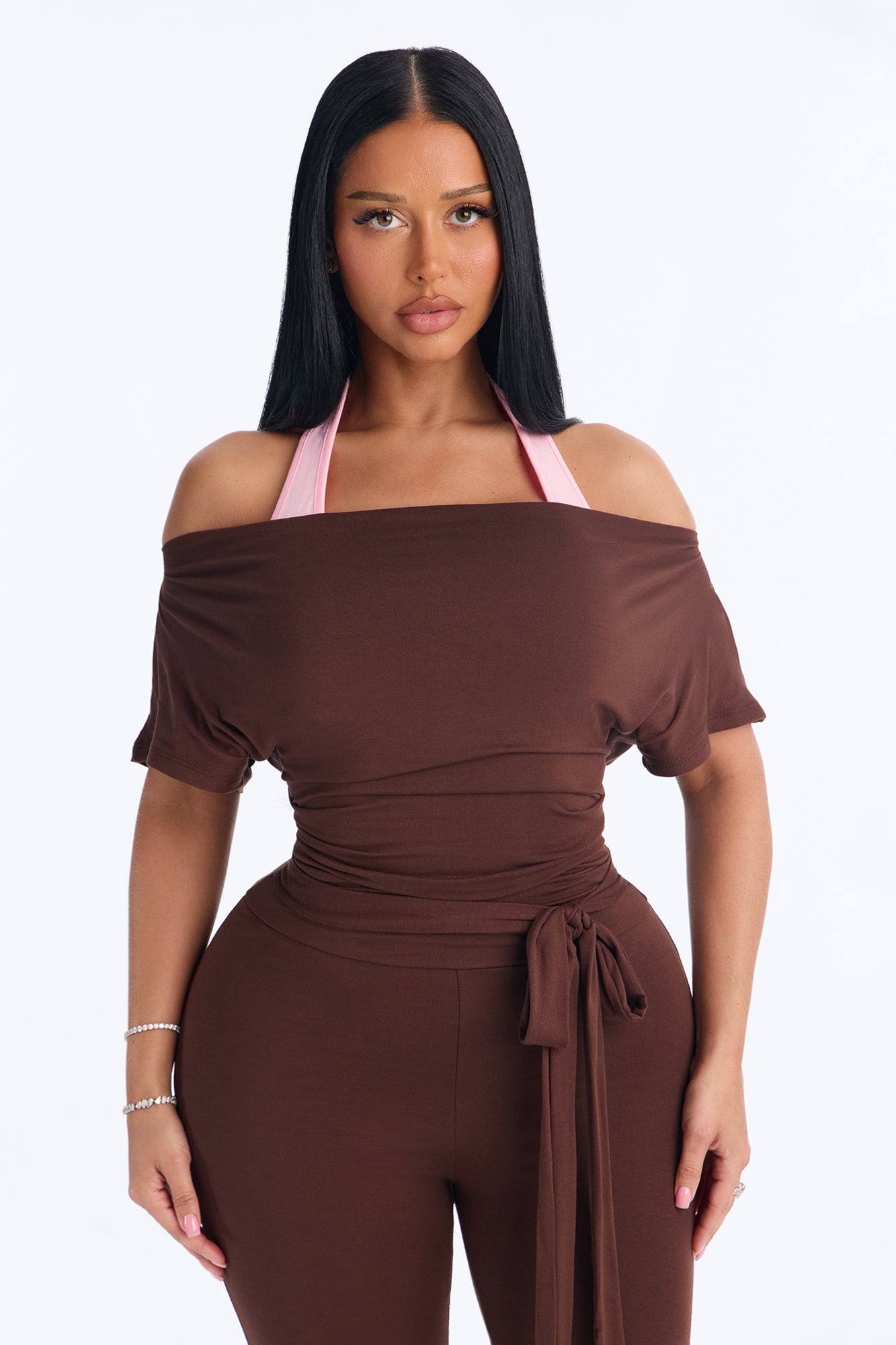 Say You'll Stay Layered Jumpsuit - Chocolate