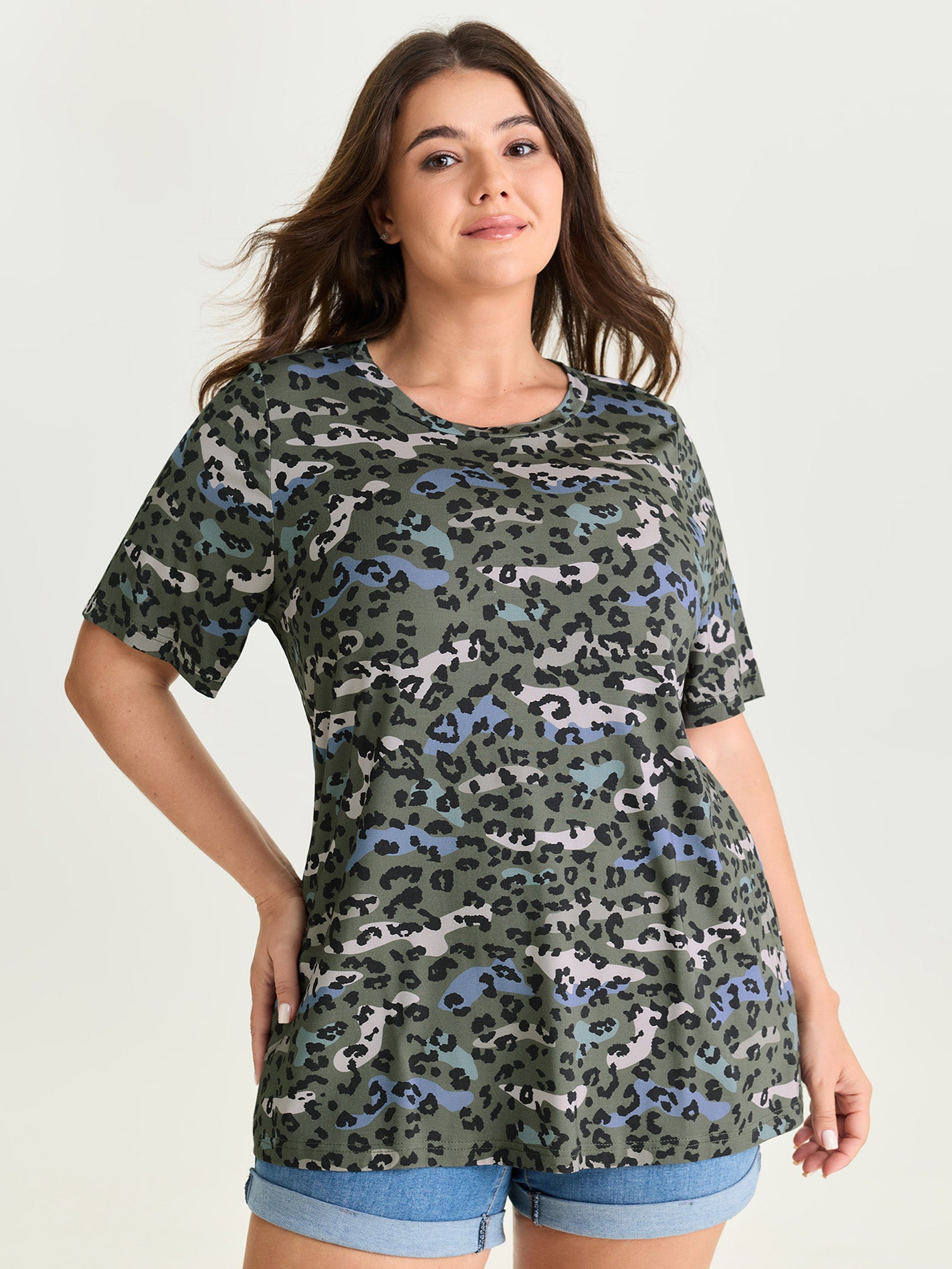 Camouflage Leopard Print T-Shirt