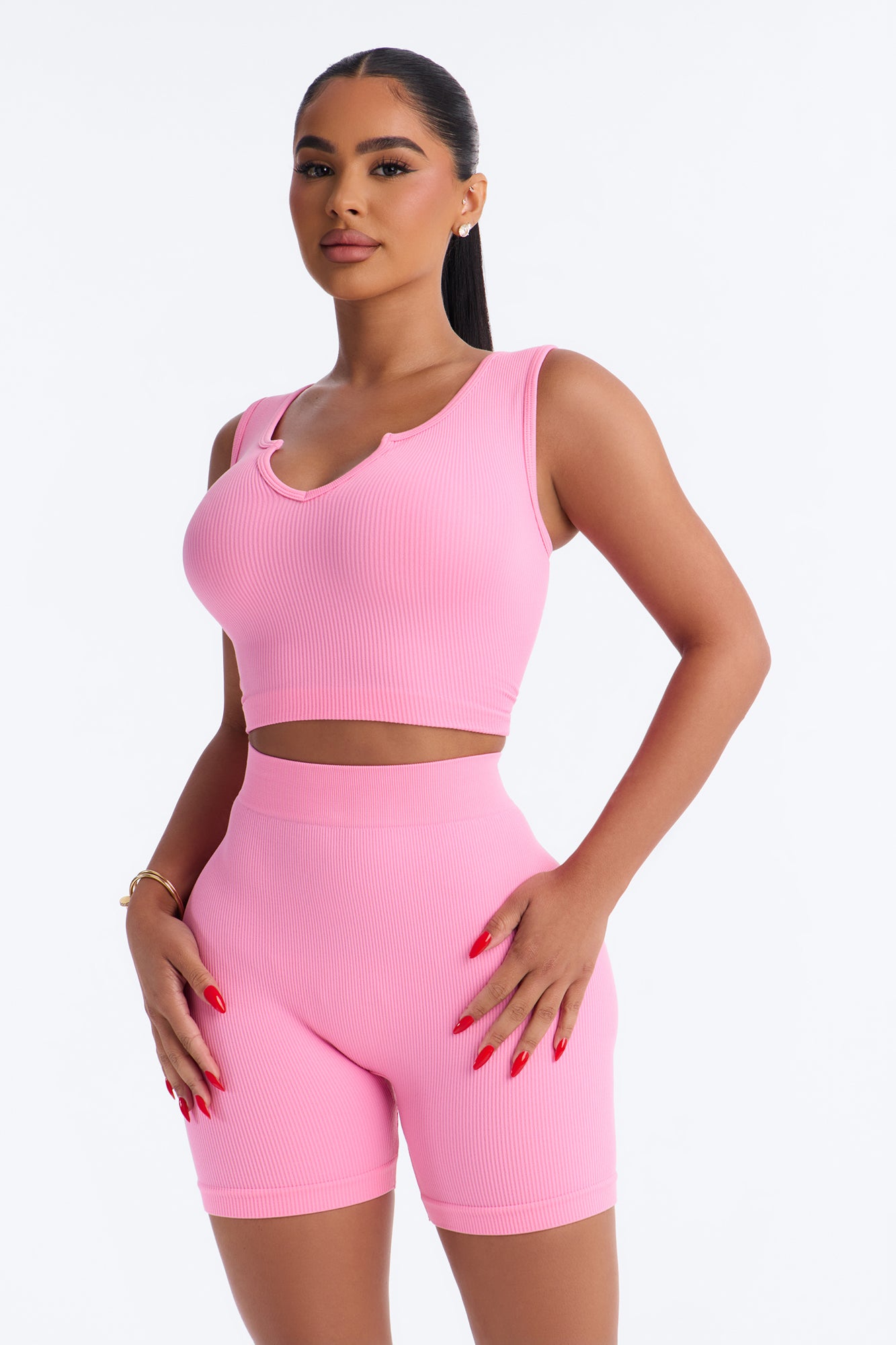 Val Seamless Short Set - Pink