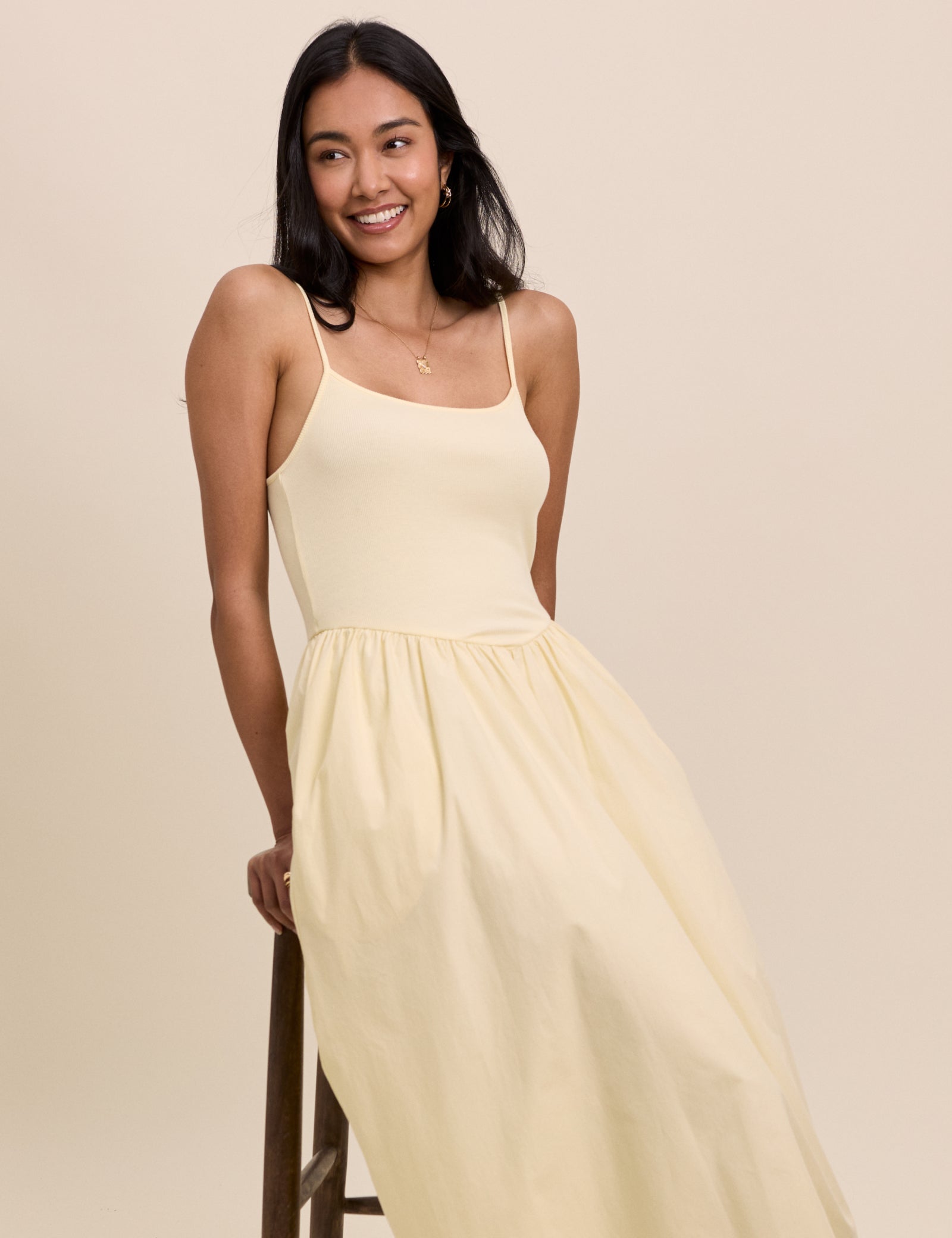 Butter Yellow Madelyn Midi Dress