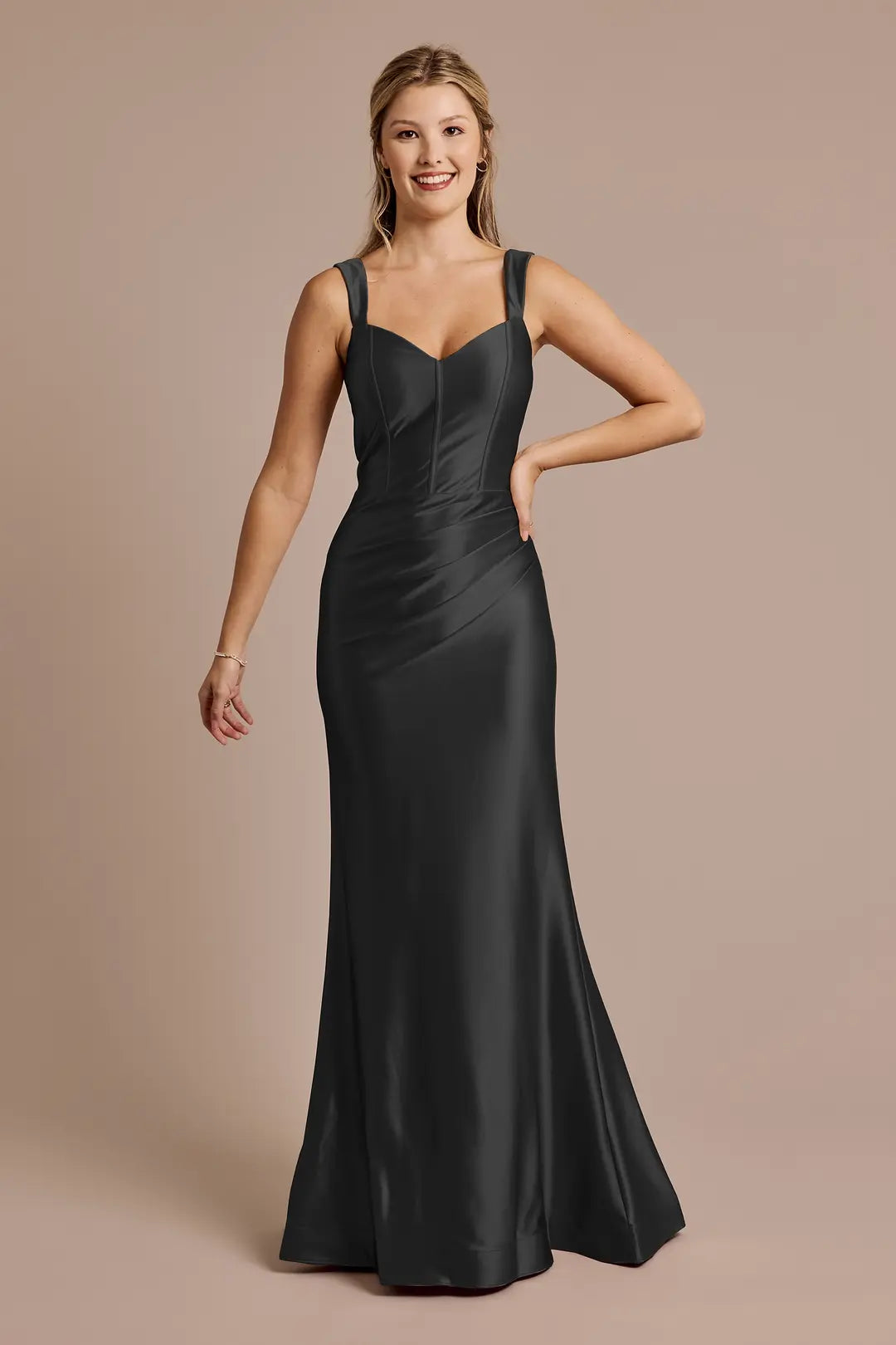 Sculpting Satin Tank Dress