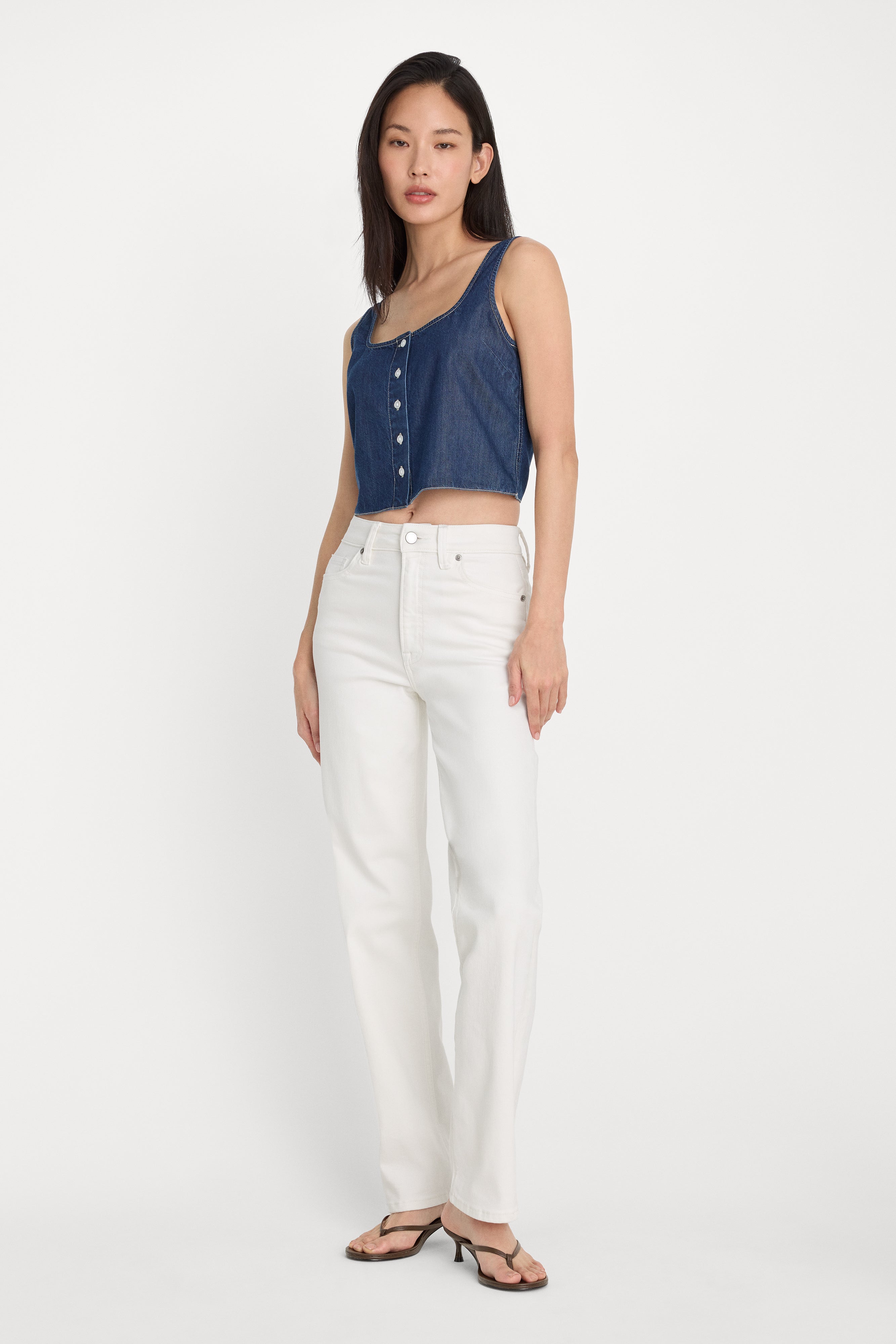 GOOD TRUE STRAIGHT JEANS | WHITE001