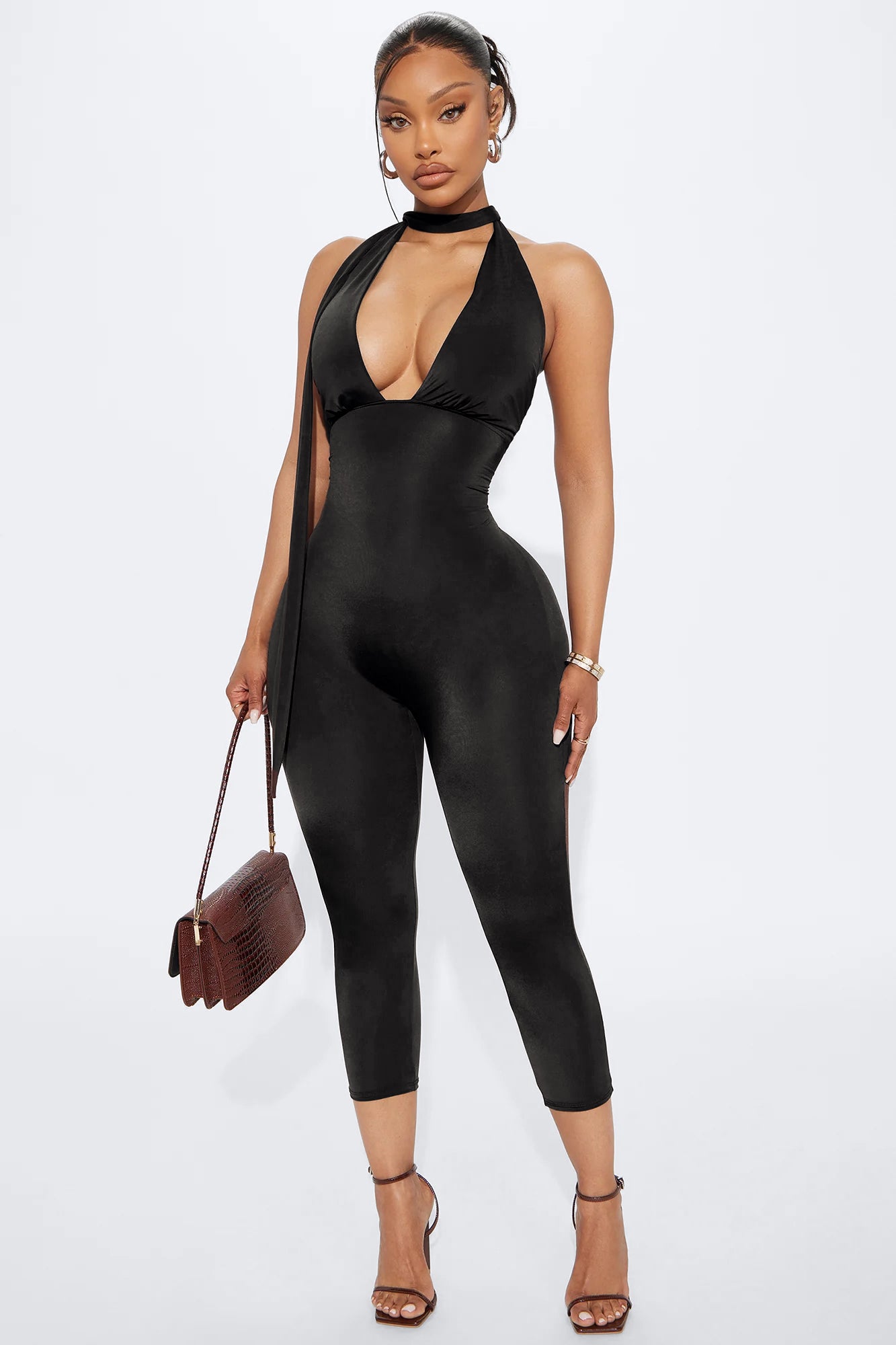 Arlene Capri Jumpsuit - Black