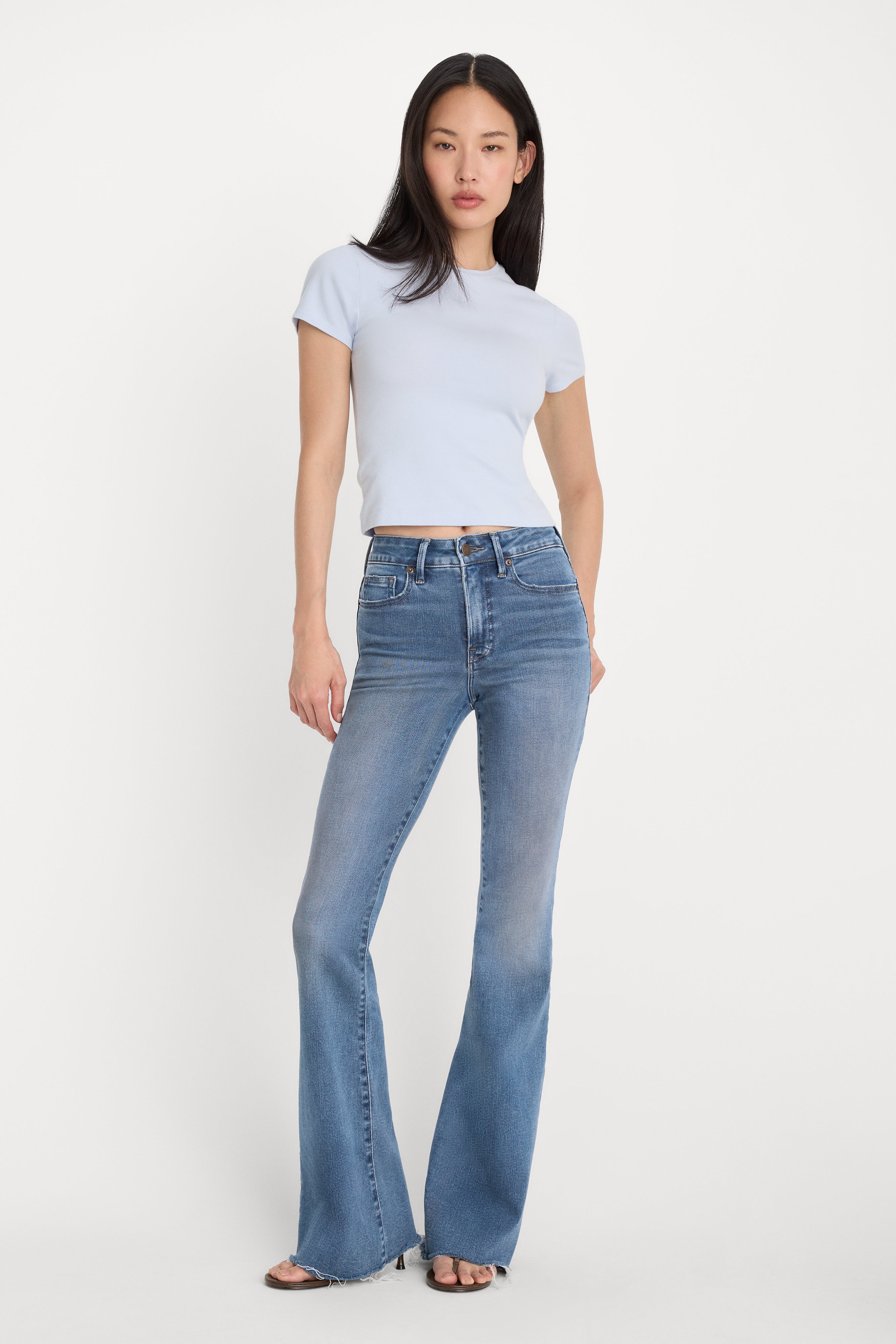 SOFT TECH GOOD LEGS FLARE JEANS | INDIGO1211