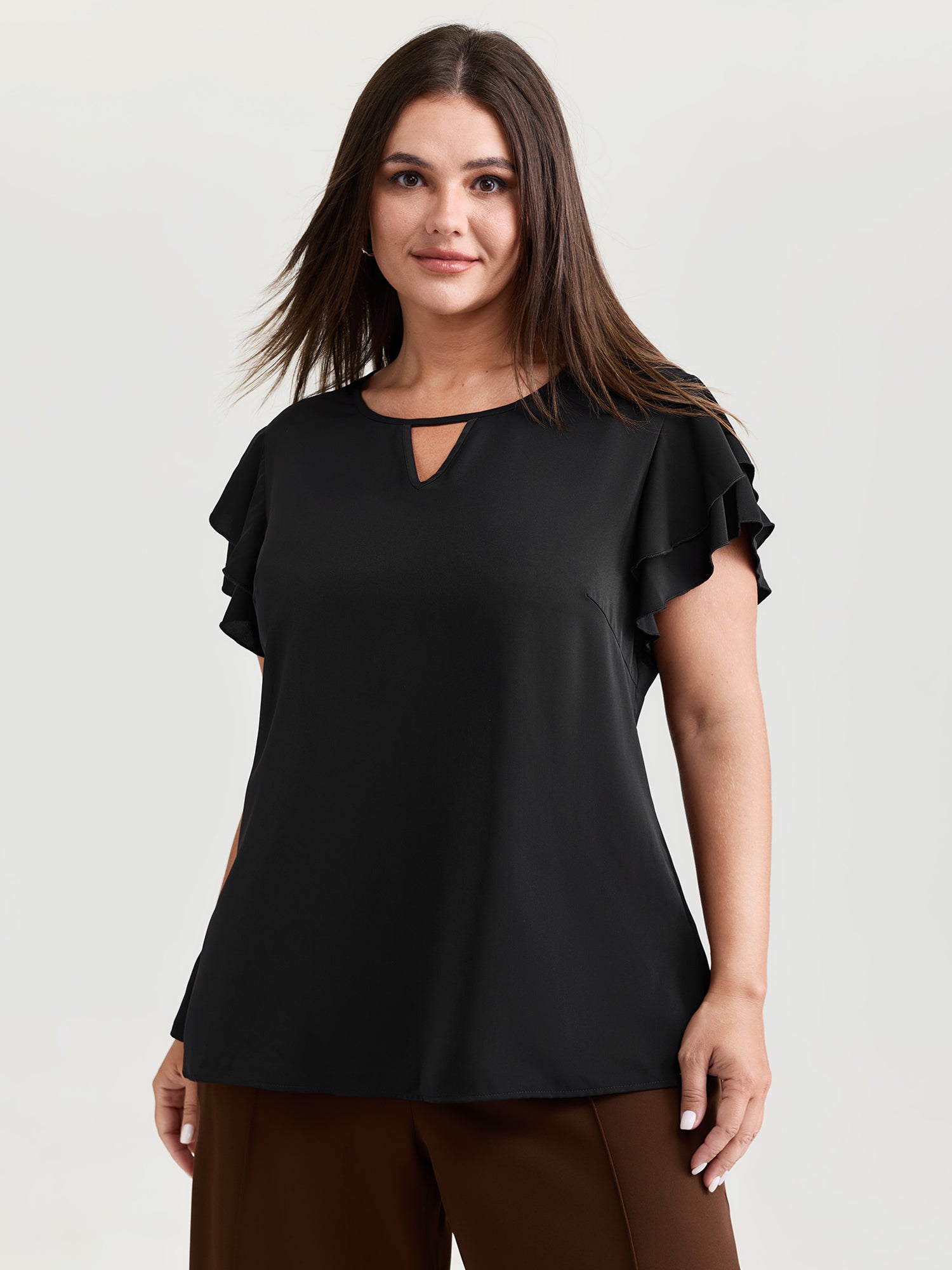 Layered Ruffled Arm-Friendly Sleeve Blouse