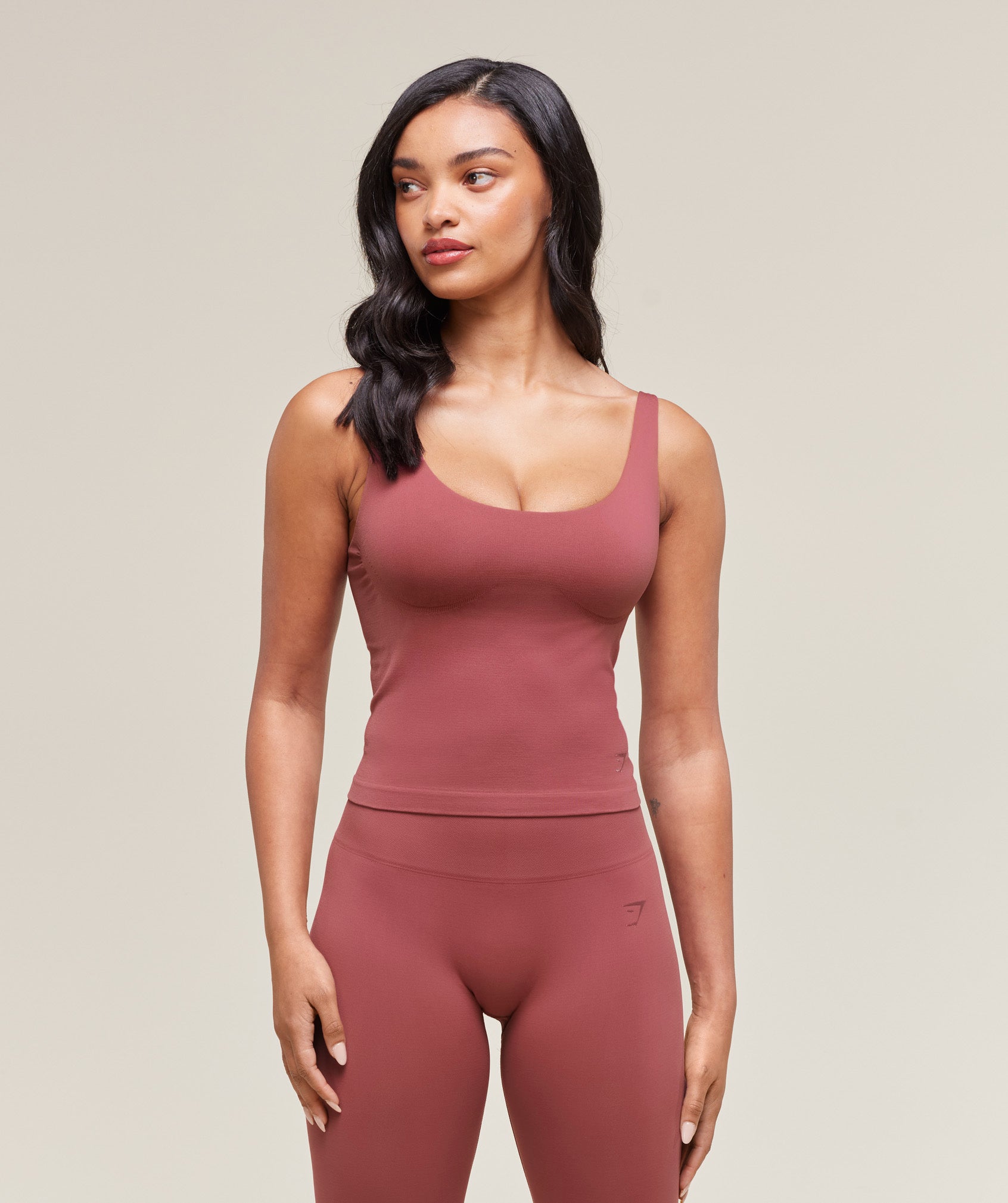 Gymshark Soft Sculpt Shelf Tank - Washed Berry Pink