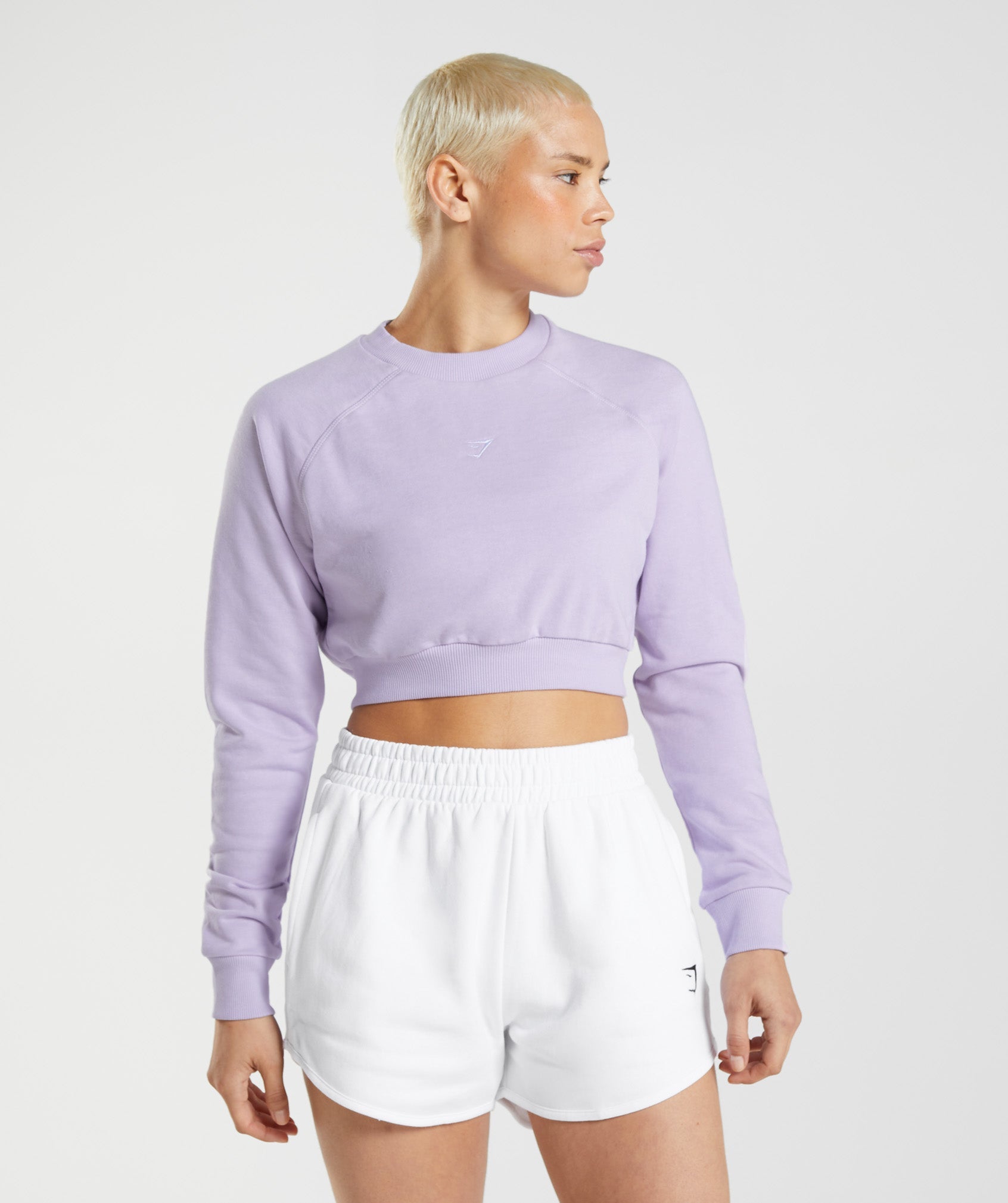 Gymshark Training Crop Sweater - Soft Lilac