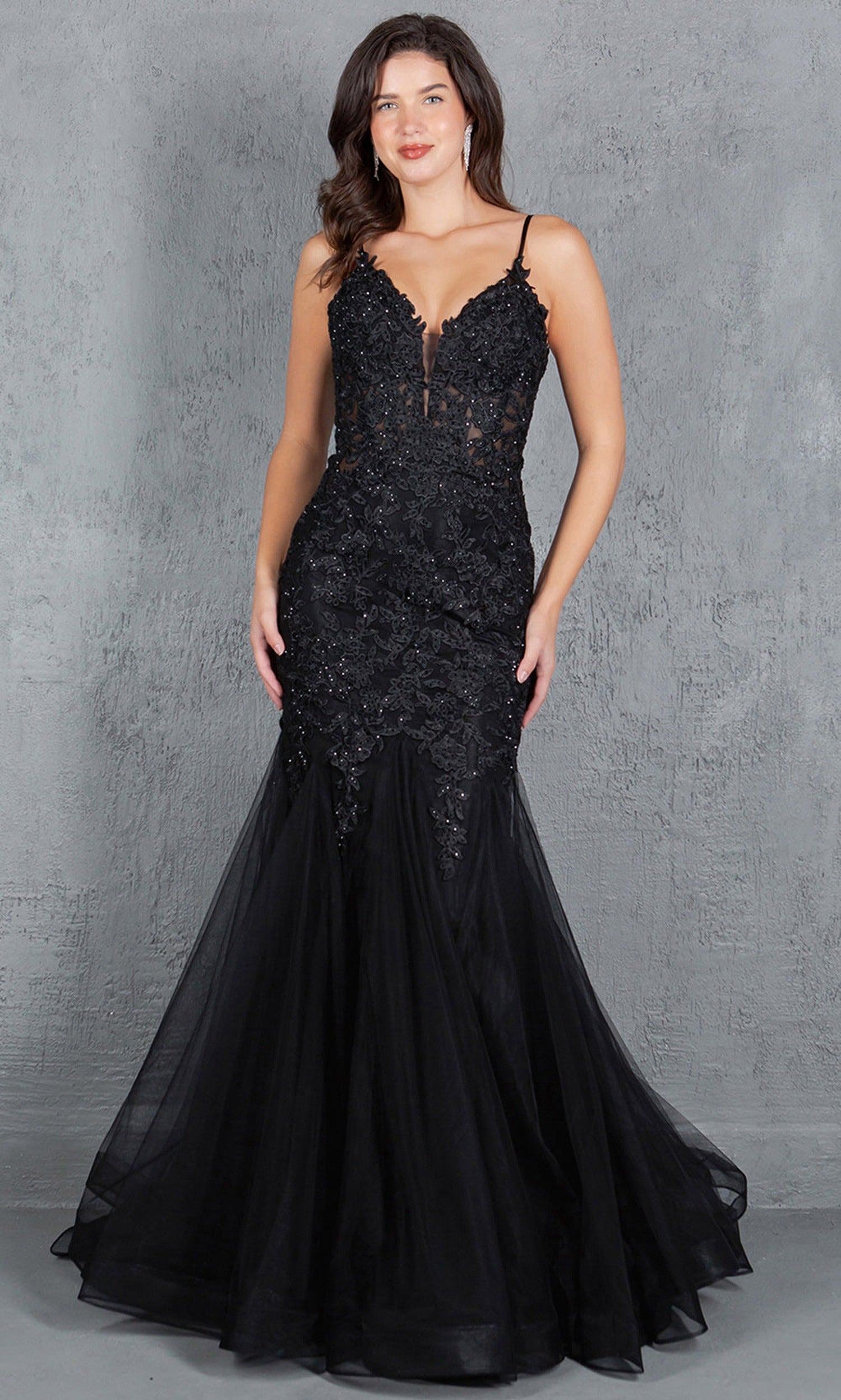 Cinderella Couture 8178J - Beaded Lace Mermaid Evening Gown