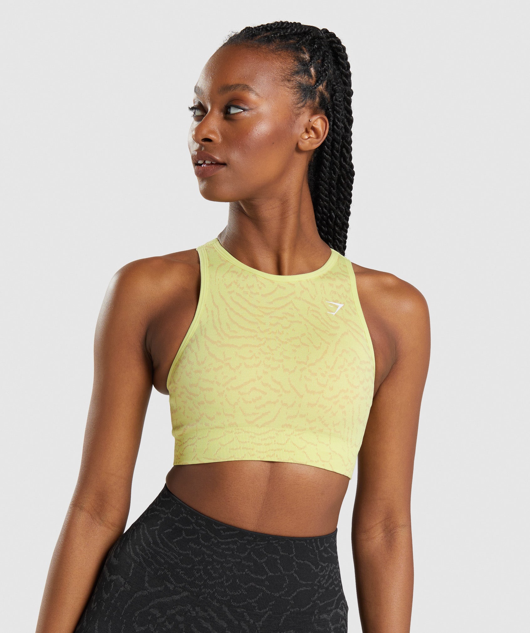 Gymshark Adapt Animal Seamless Sports Bra - Firefly Green