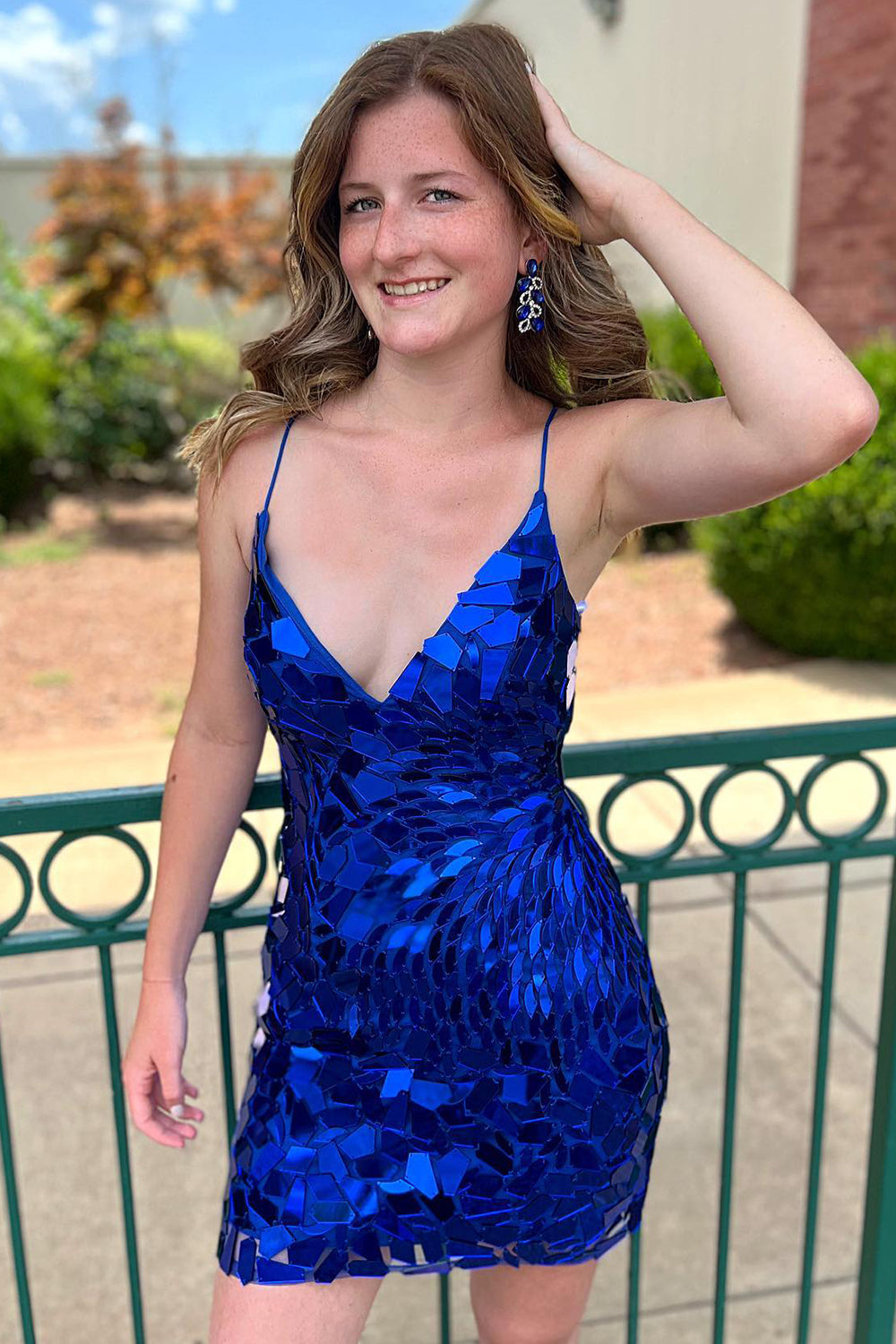 Sparkly Royal Blue Sequined Tight Short Homecoming Dress/Mini Dress