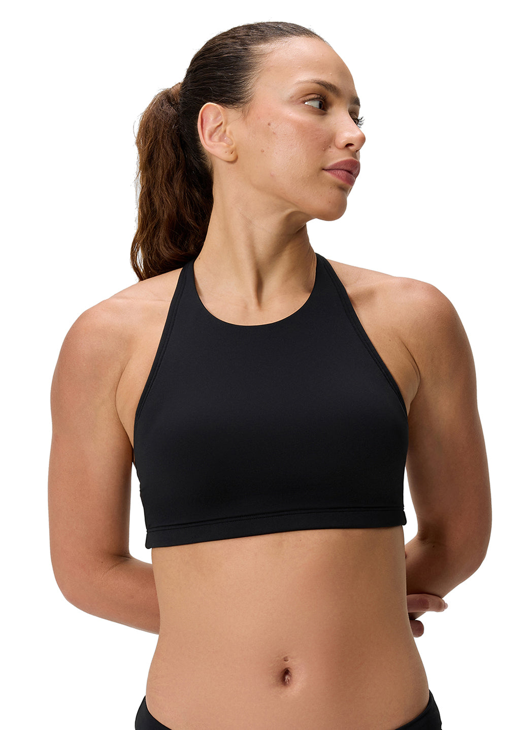 Speedo Women's Solid High Neck Bikini Top
