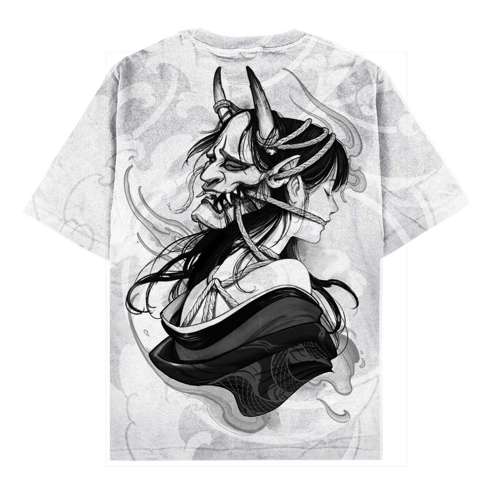 Kuronami Oniro (Dirty White) - Oversized T-Shirt (200GSM)