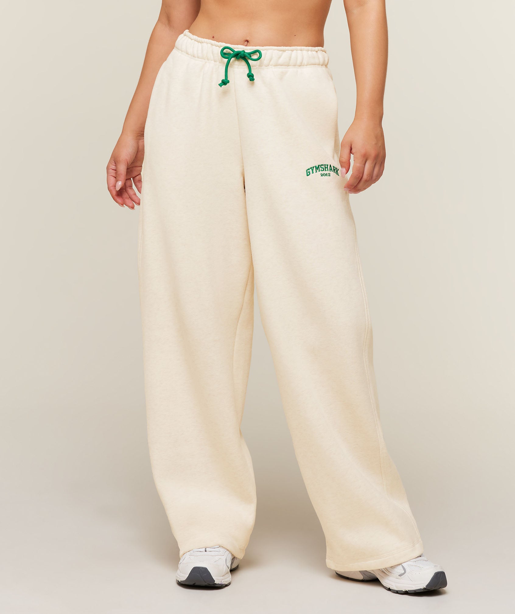 Gymshark Cosy Luxe Campus Pants Short - Bros Chalk Marl
