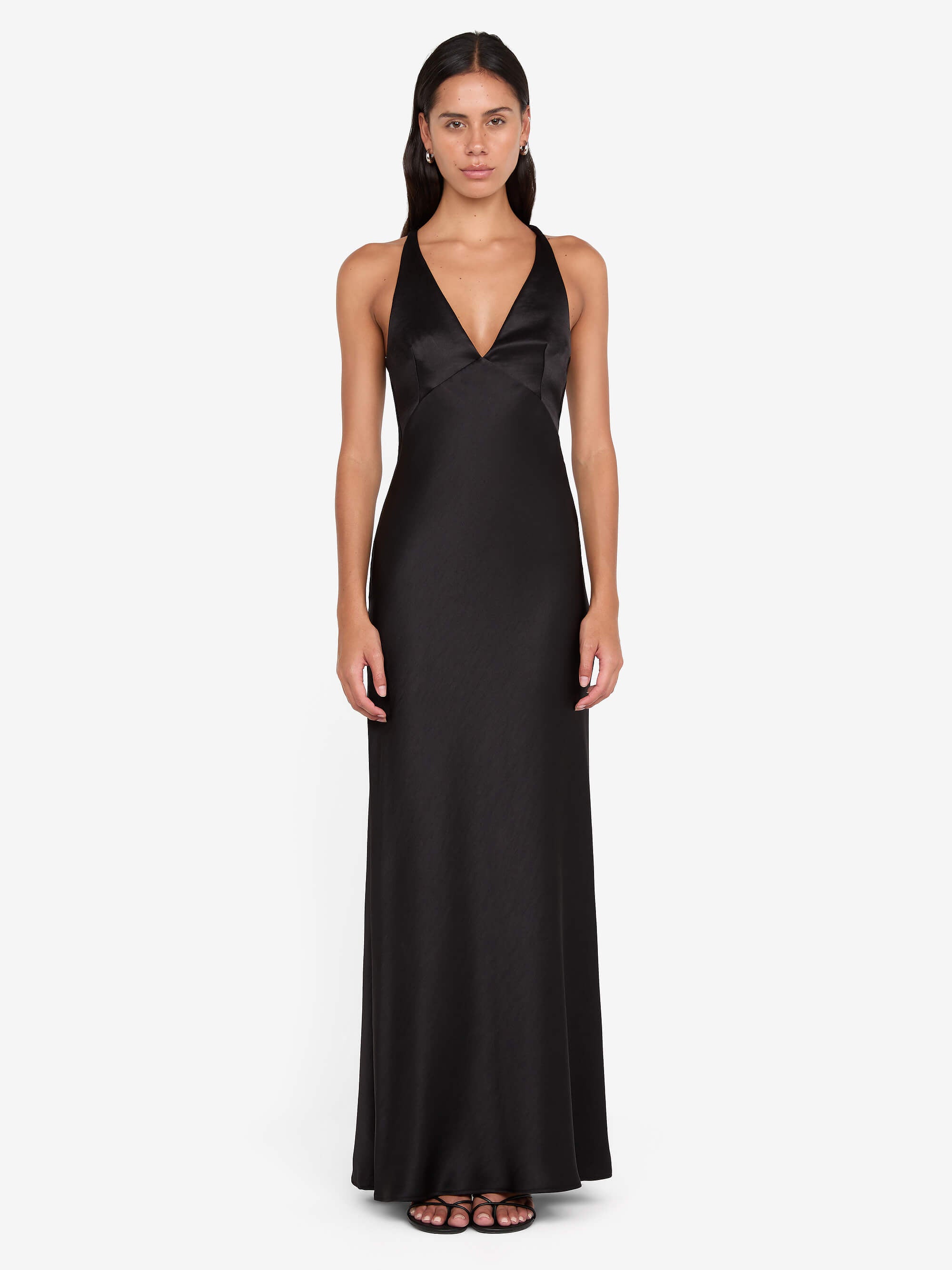 THE DREAMER V NECK DRESS - BLACK