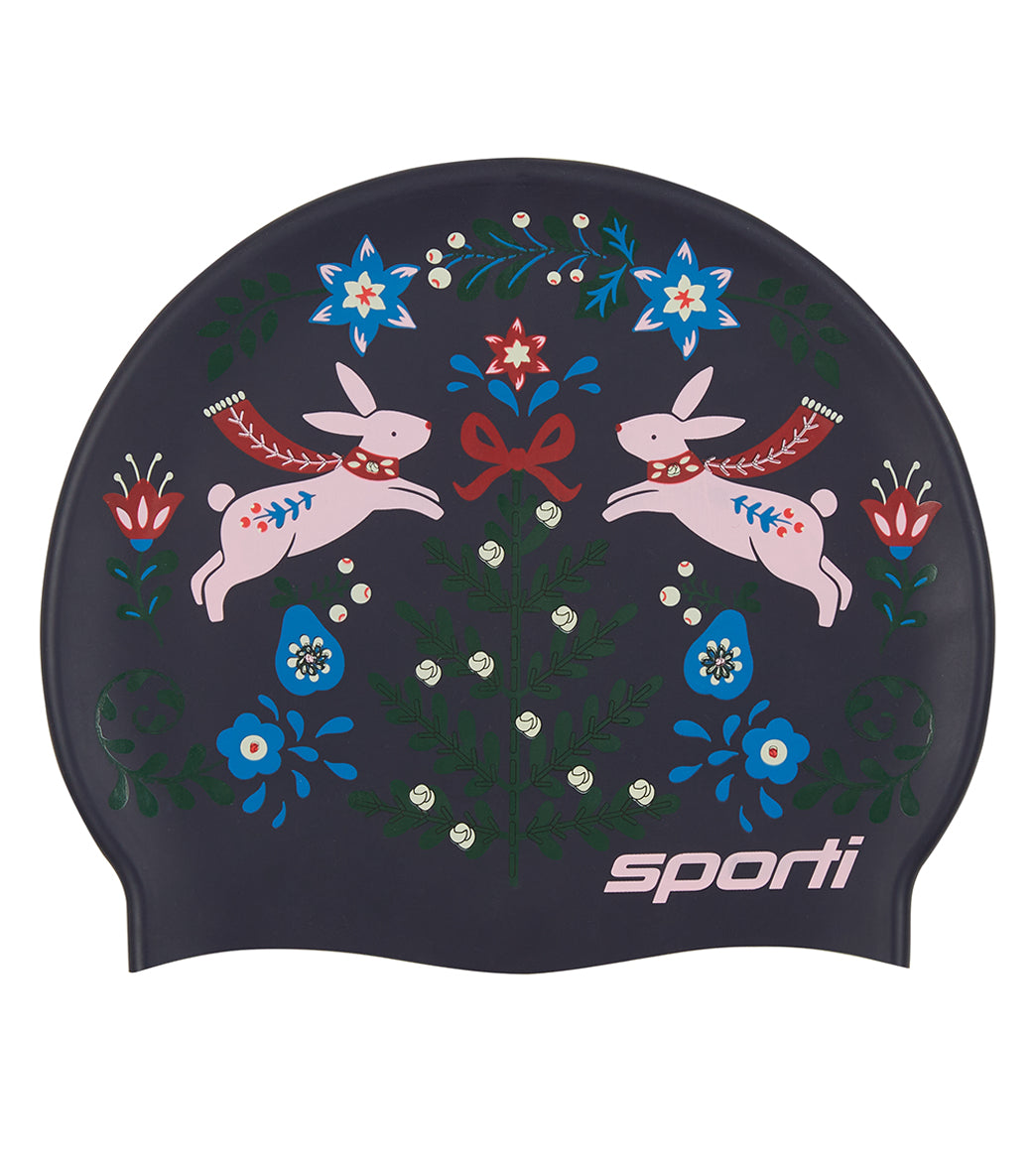 Sporti Folklore Forest Silicone Swim Cap