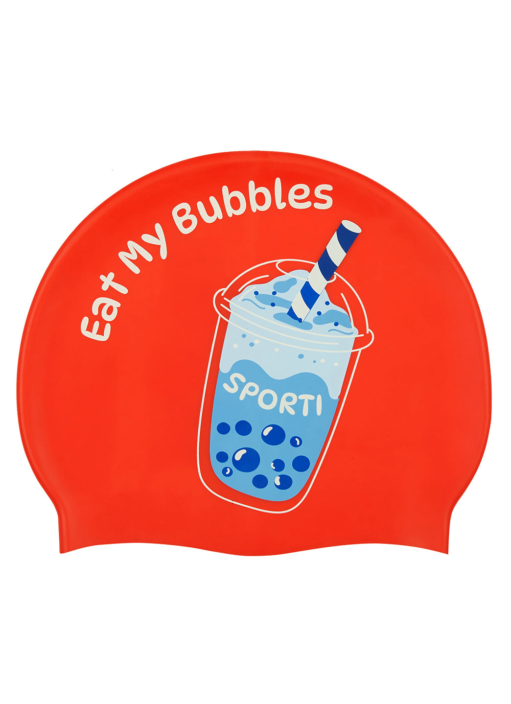 Sporti Limited Edition Bubble Tea Silicone Swim Cap