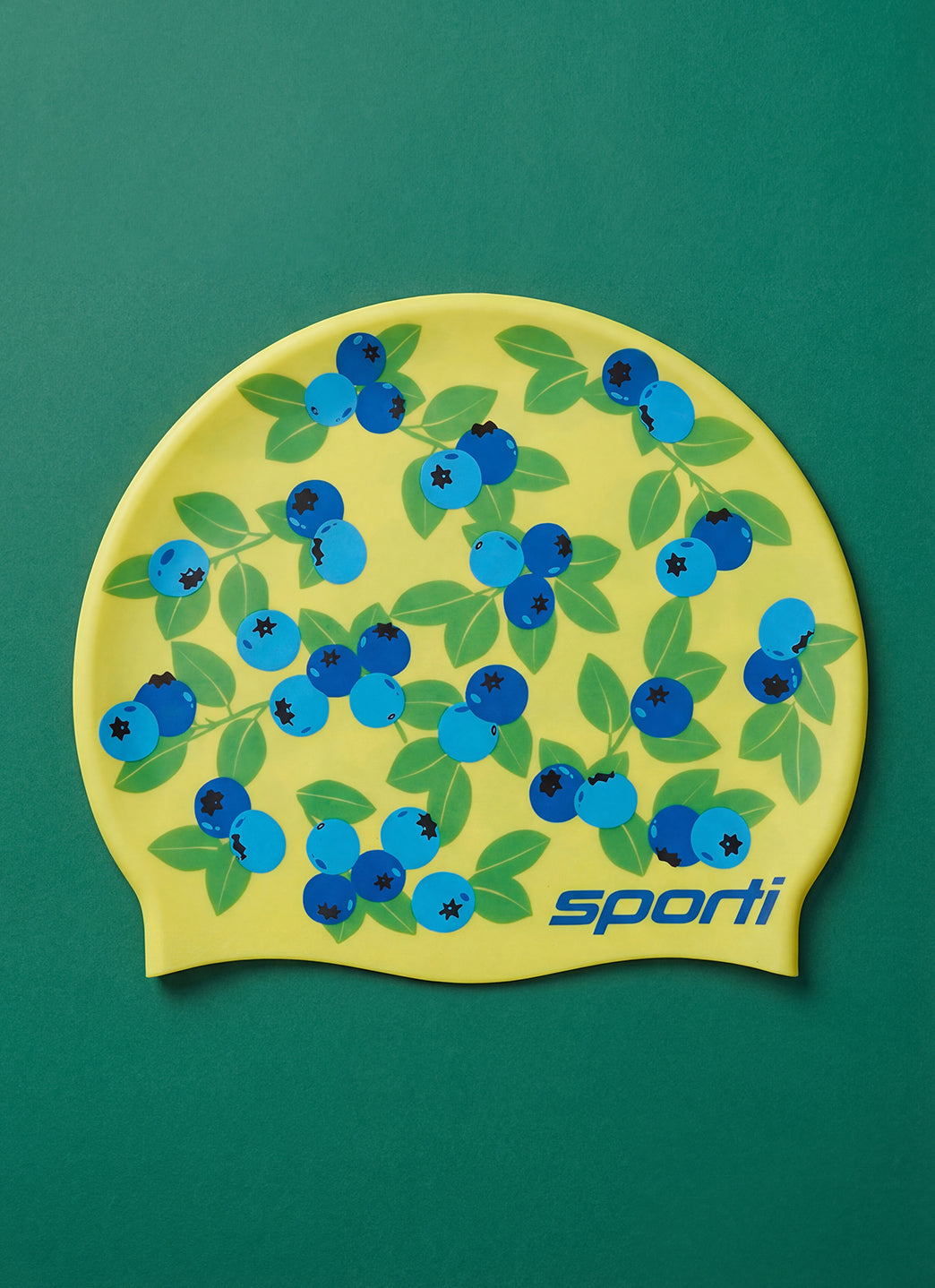Sporti Blueberries Silicone Swim Cap