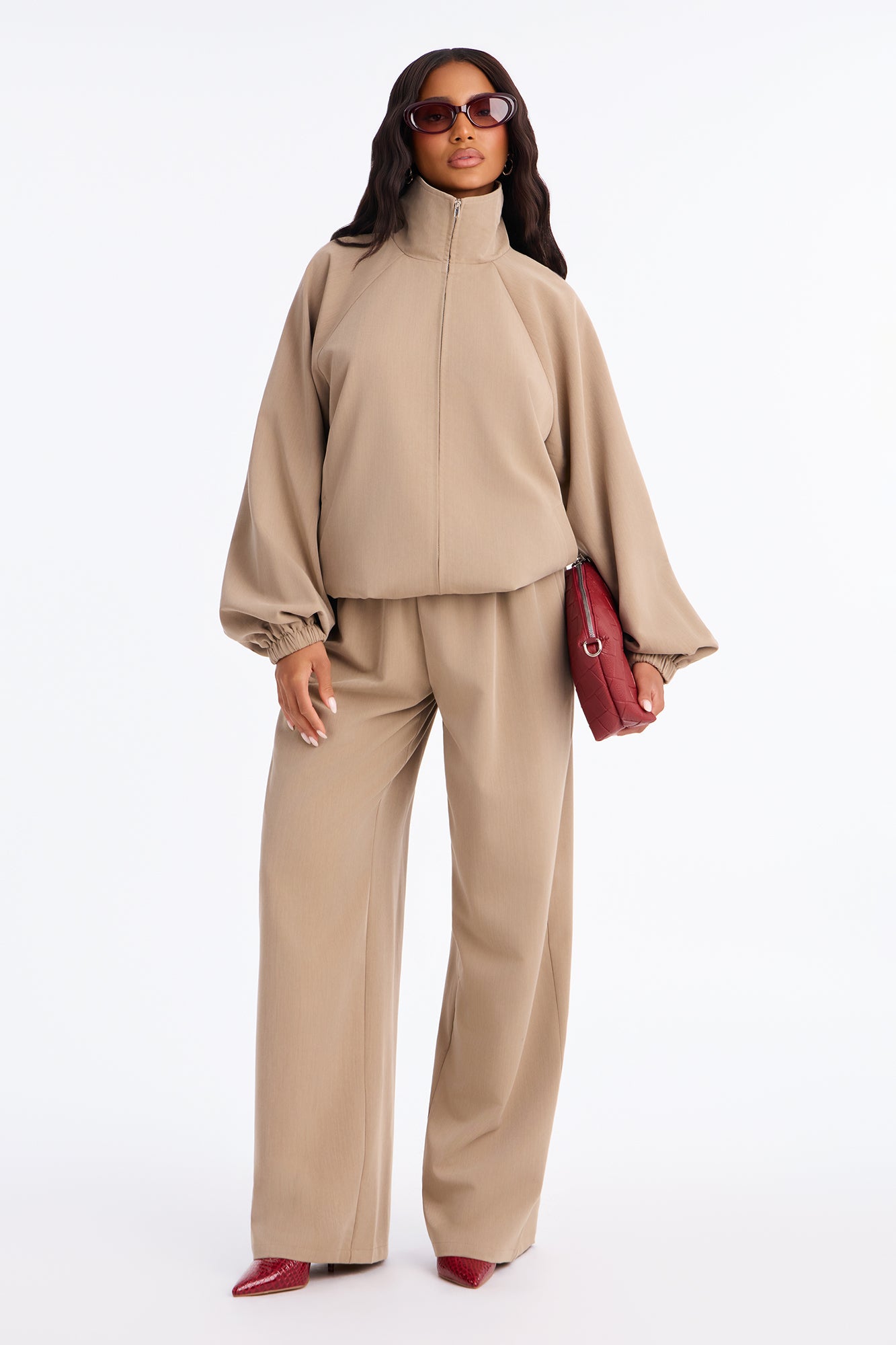 City Strolling Pant Set - Mocha