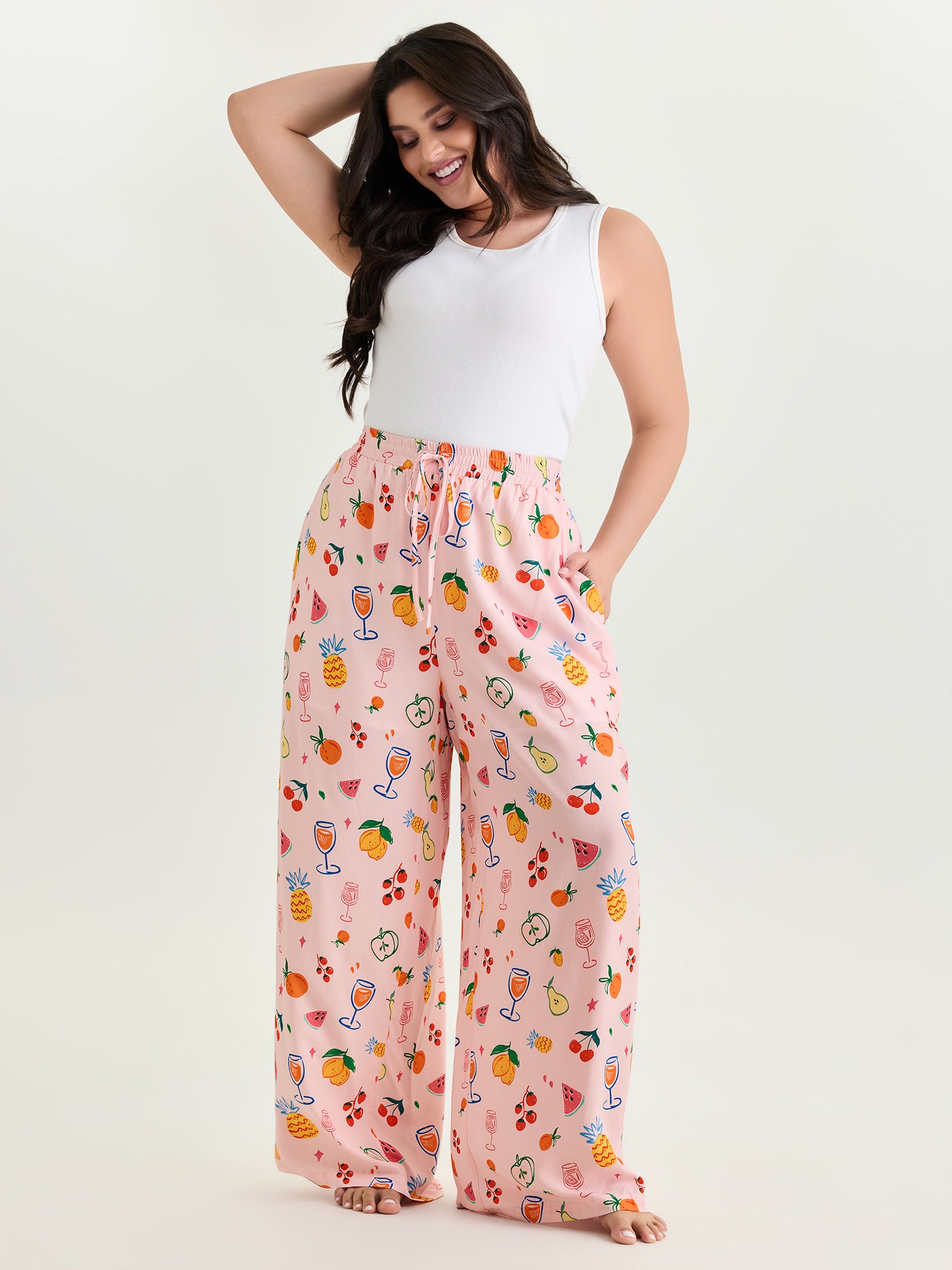 Supersoft Playful Print Drawstring Pajama Bottoms