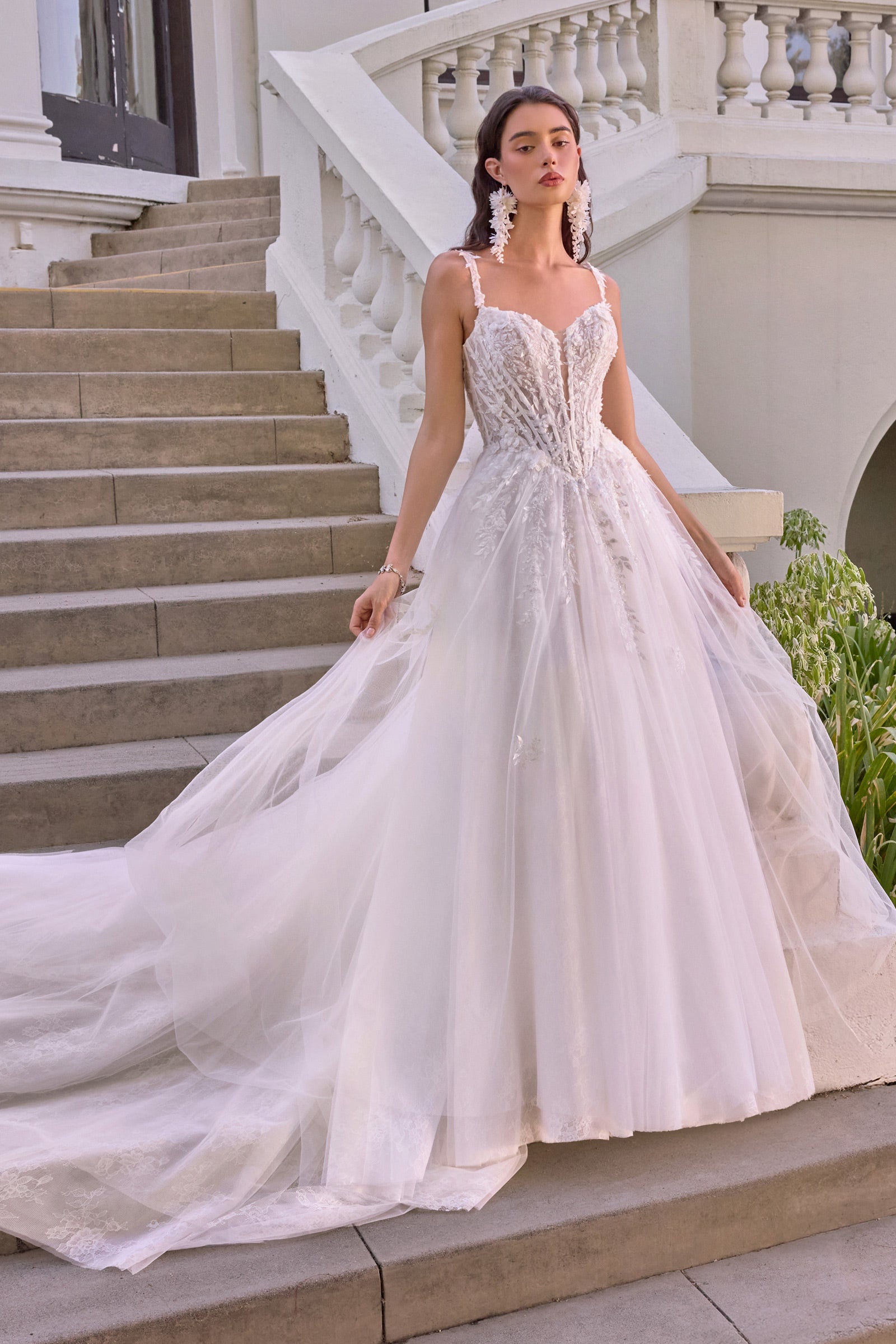 Andrea and Leo WL075 Embroidered Lace Corset Bridal Dress