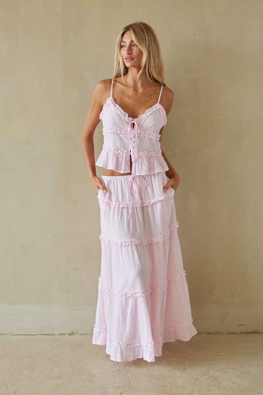 Jada Tiered Ruffle Maxi Skirt
