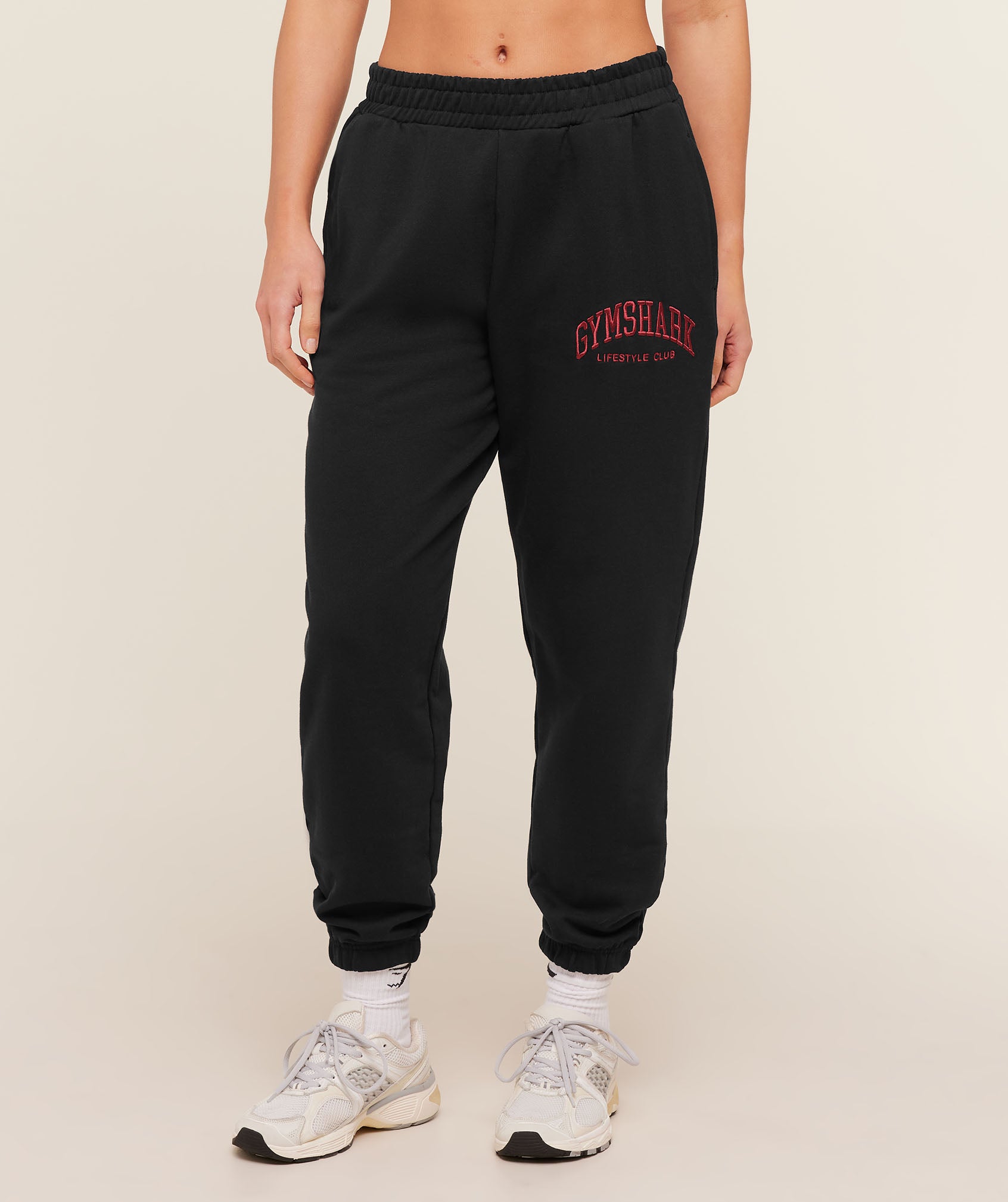 Gymshark Collegiate Graphic Joggers - Black
