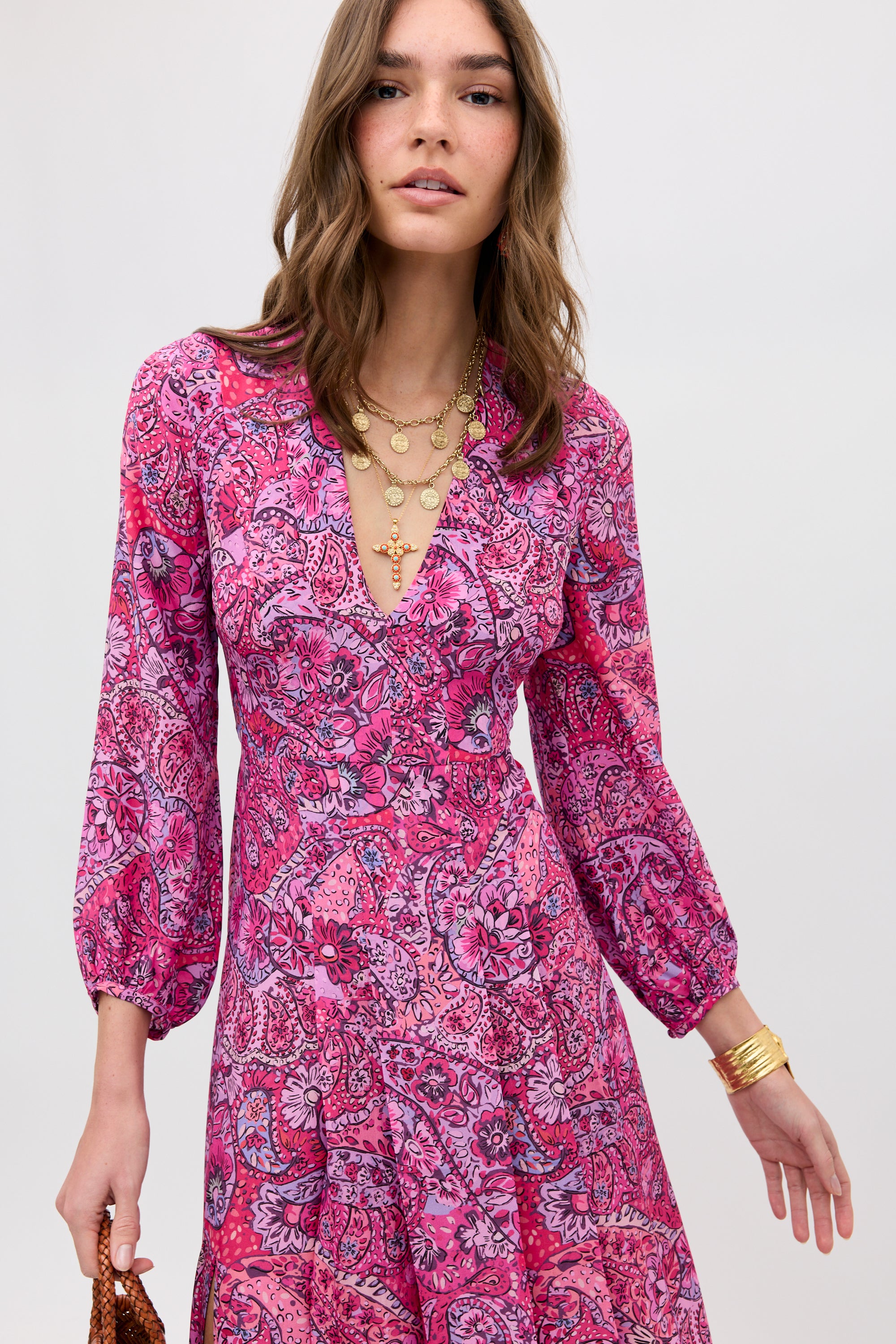 Camellia - Paisley Floral Red