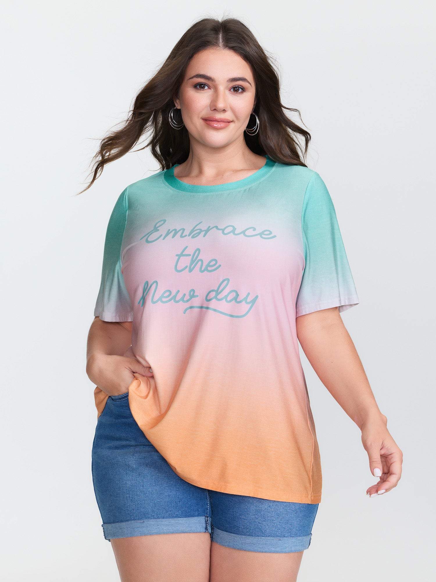 Supersoft Color Gradient Embrace New Days T-Shirt