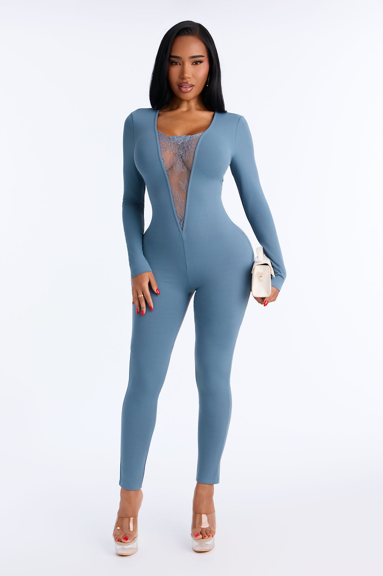 Mabel Skinny Leg Jumpsuit - Teal