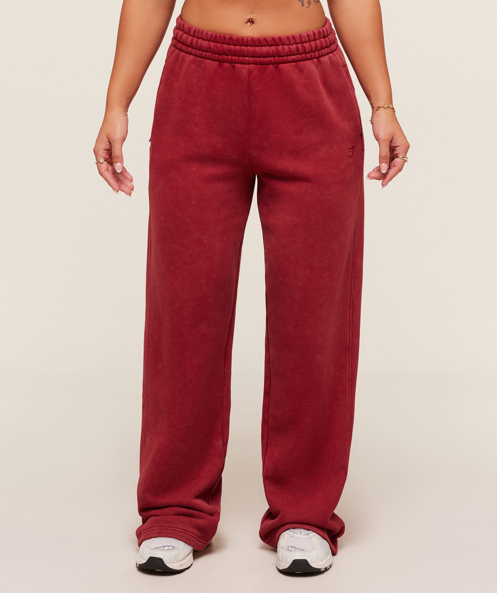 Gymshark x Analis Tracksuit Pants - Reps Red/Wash