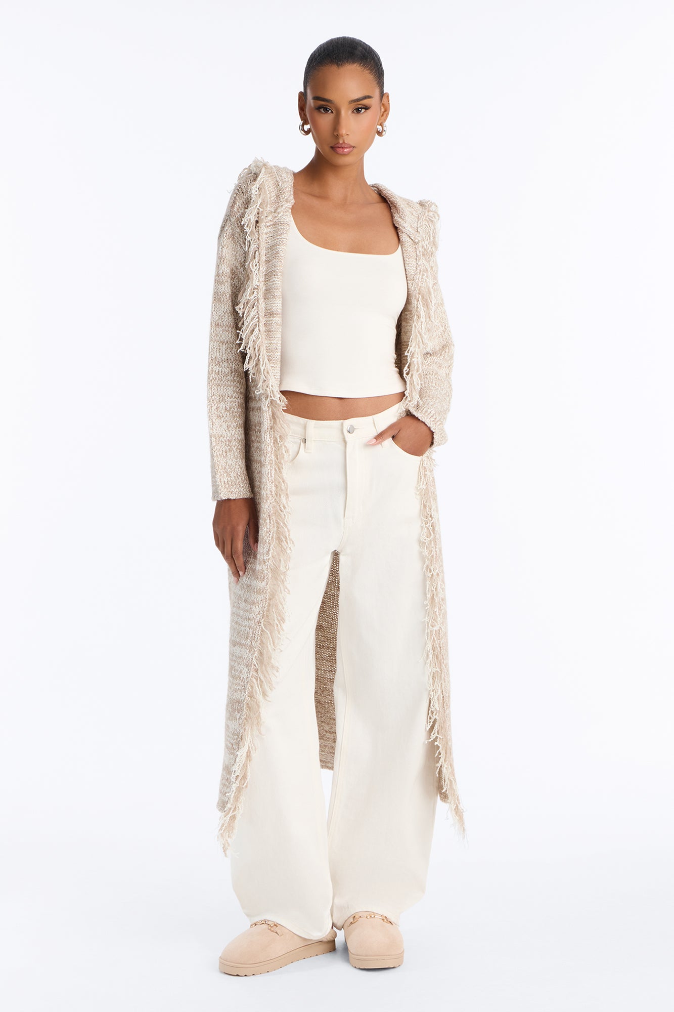 Clean Palette Maxi Cardigan - Taupe