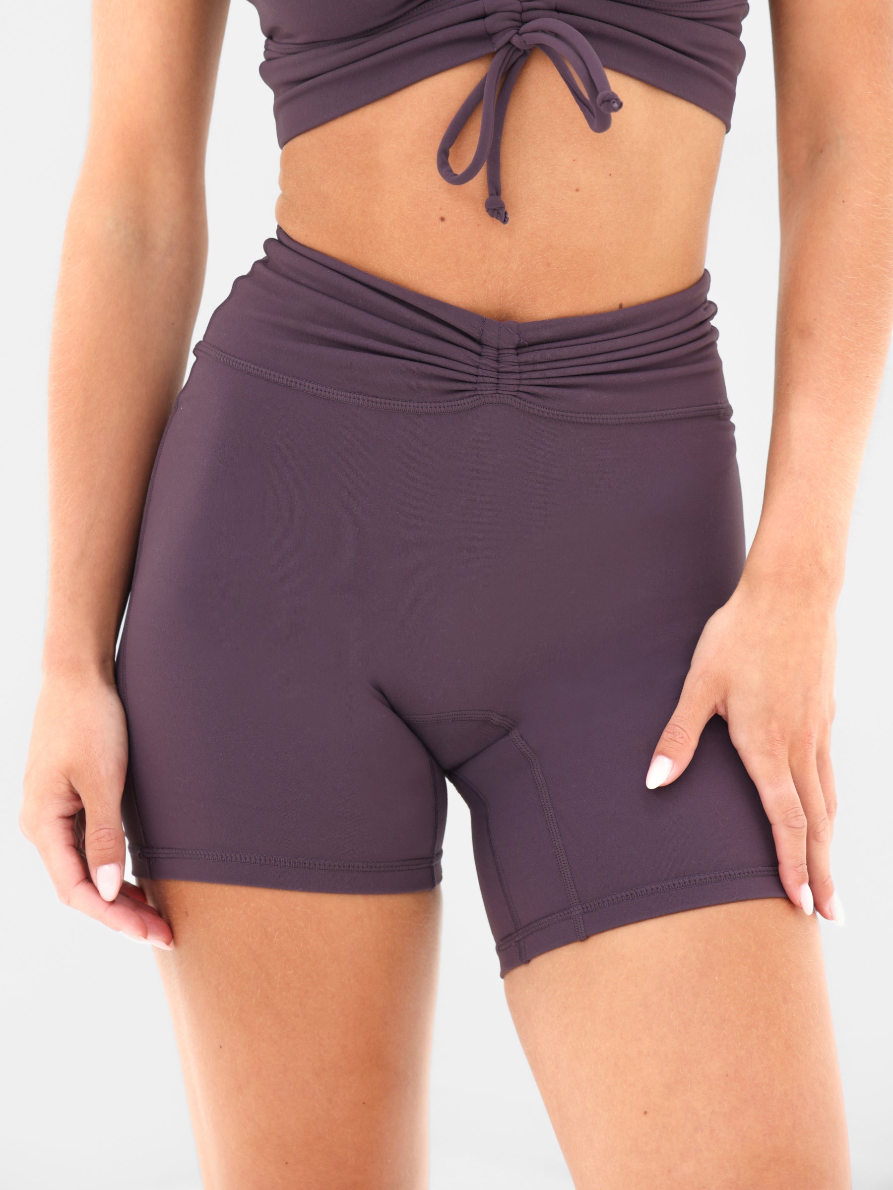 Ultimate Ruched Shorts - Midnight Plum