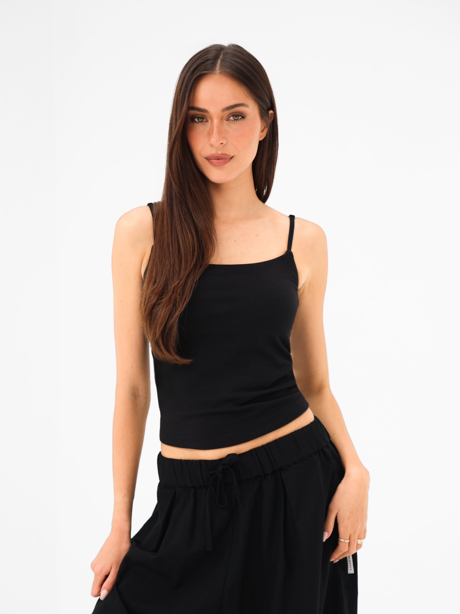 Solea Built-in-Bra Cami Top - Black