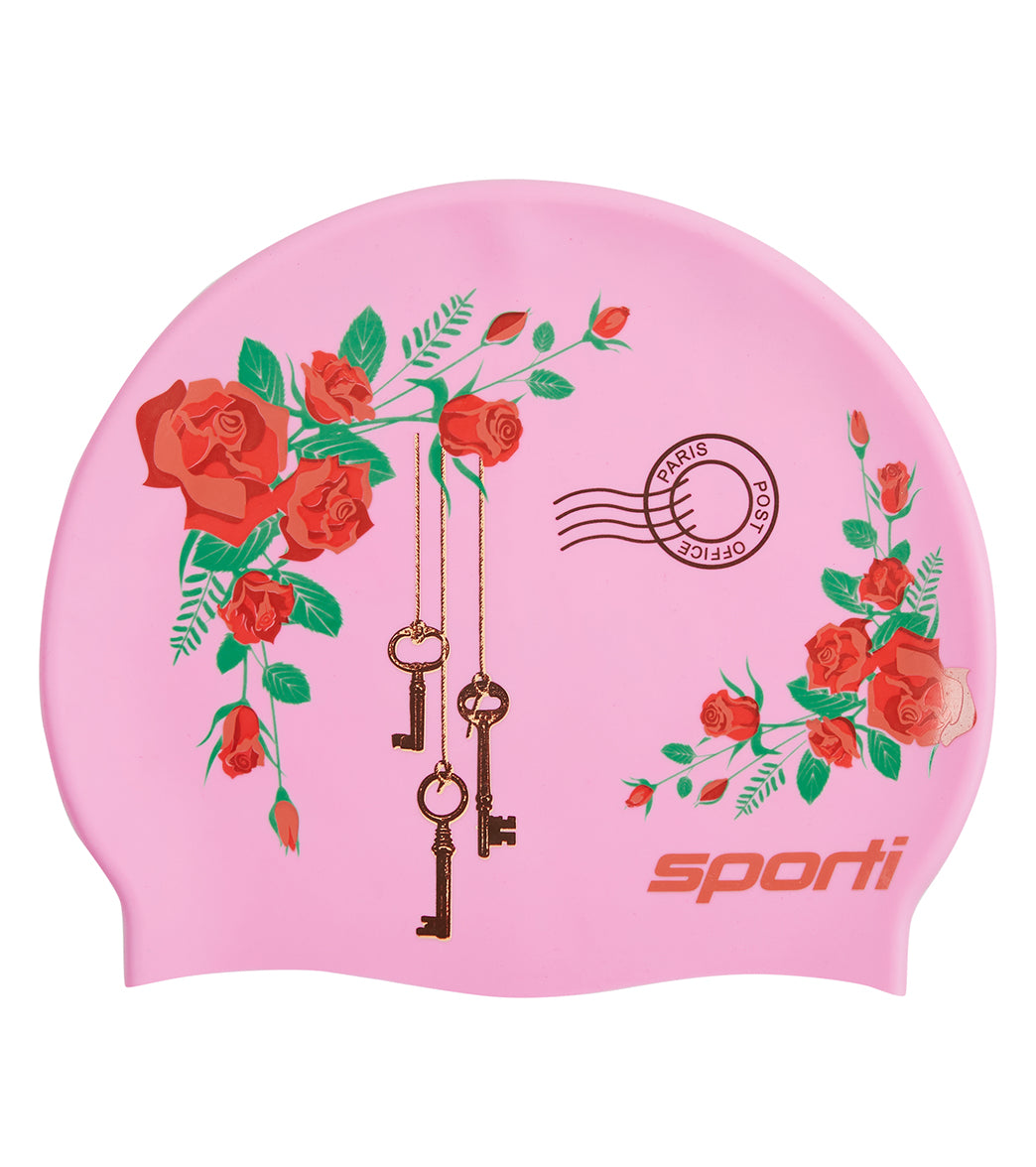 Sporti Paris Je T'aime Silicone Swim Cap
