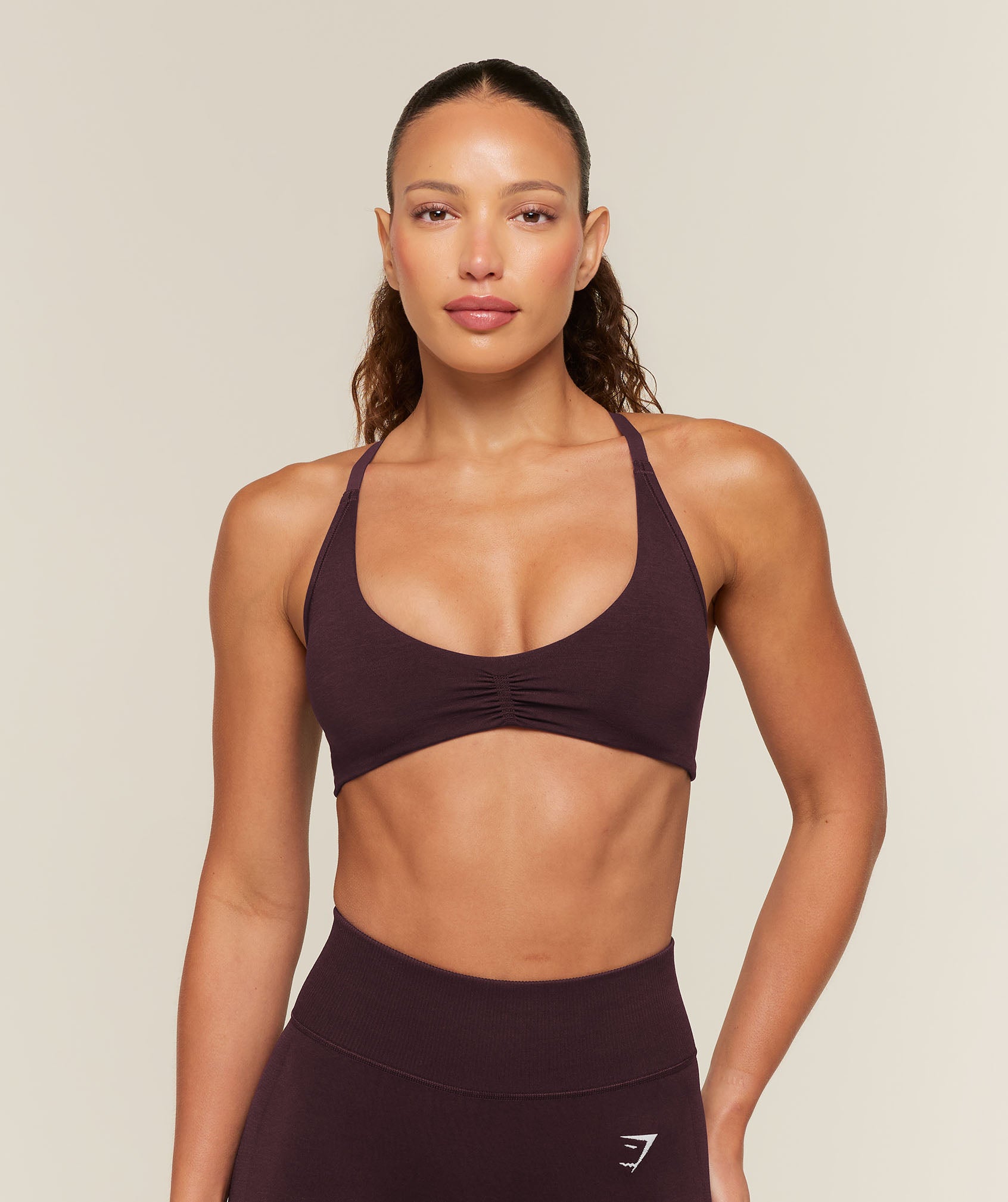 Gymshark Relay Seamless Light Support Sports Bra - Cherry Purple