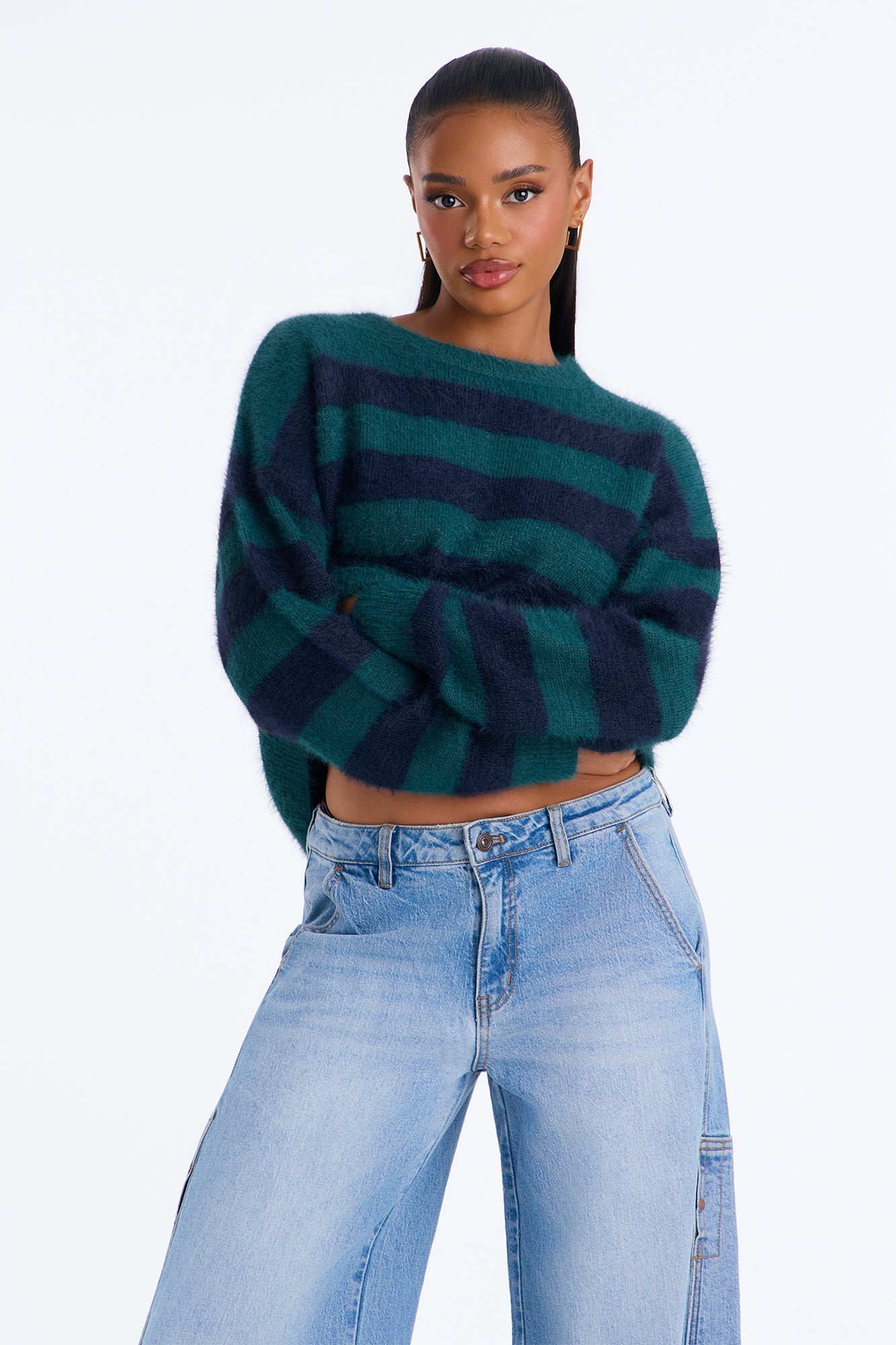 Dreamin' Of Fall Pullover Sweater - Green/combo